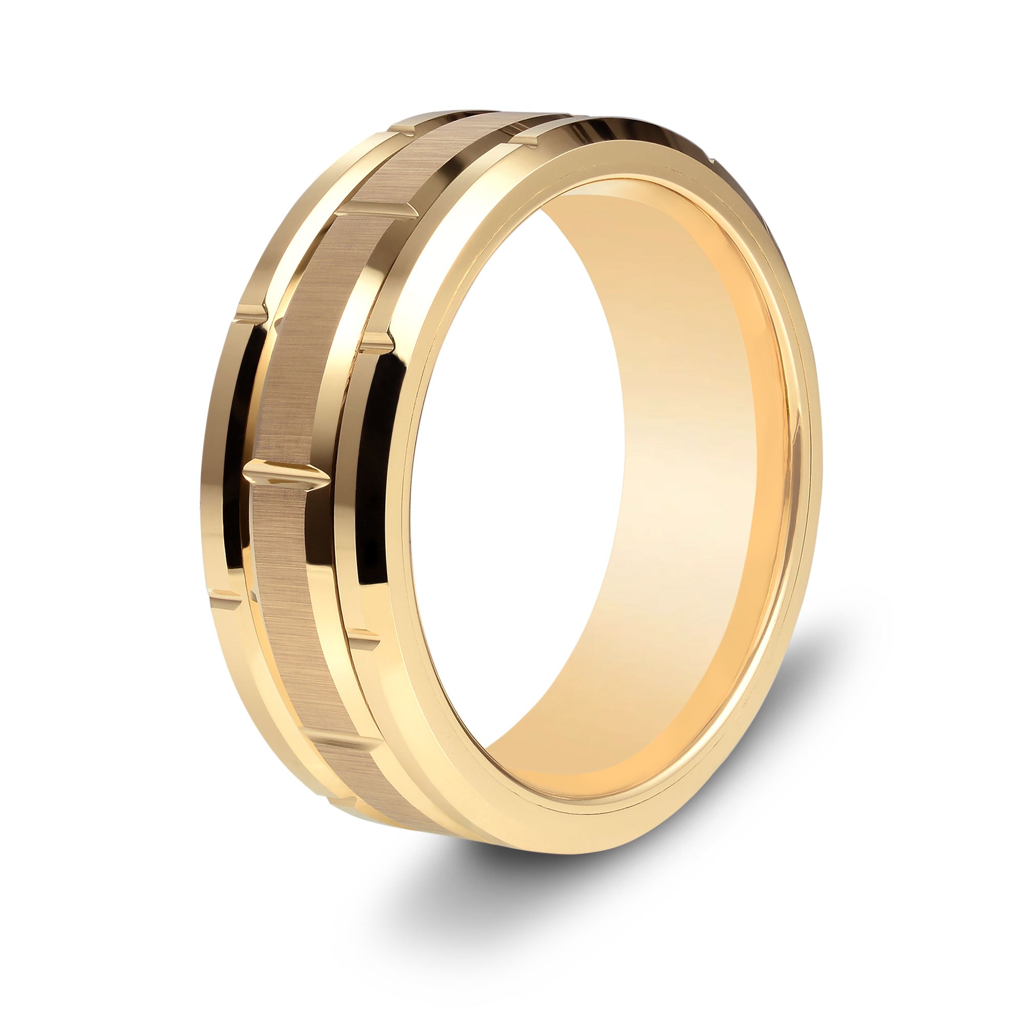 The Golden Child Gold Brushed Tungsten Ring