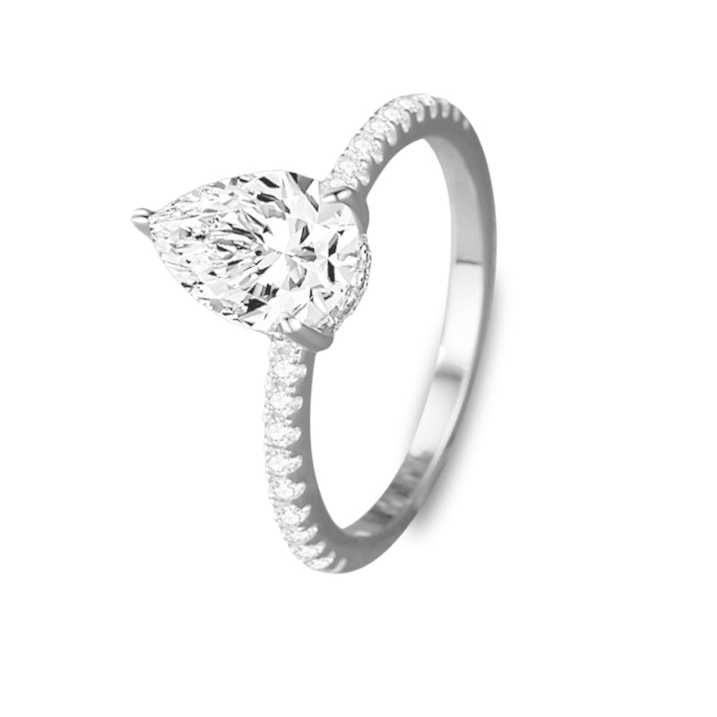 The Charlotte - Women's Pear Sapphire Engagement Wedding Ring