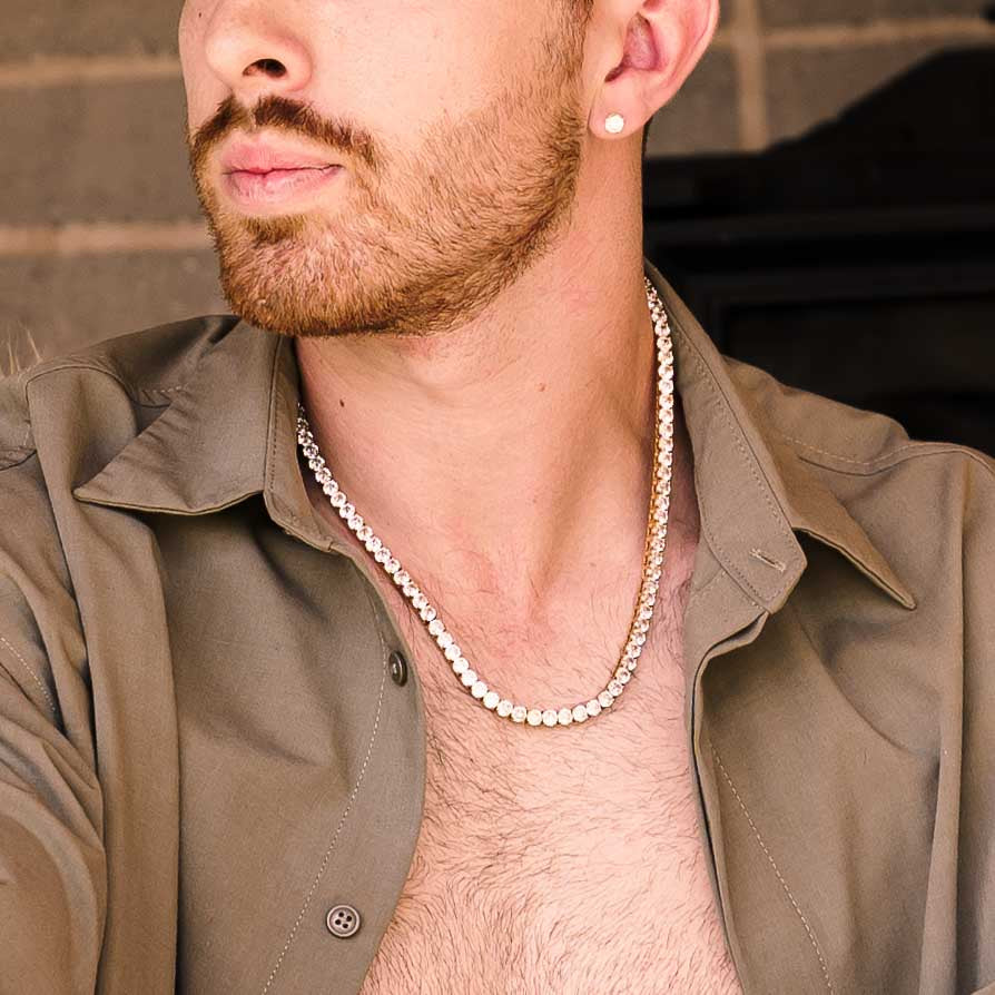 Tennis Chain Necklace (Gold)