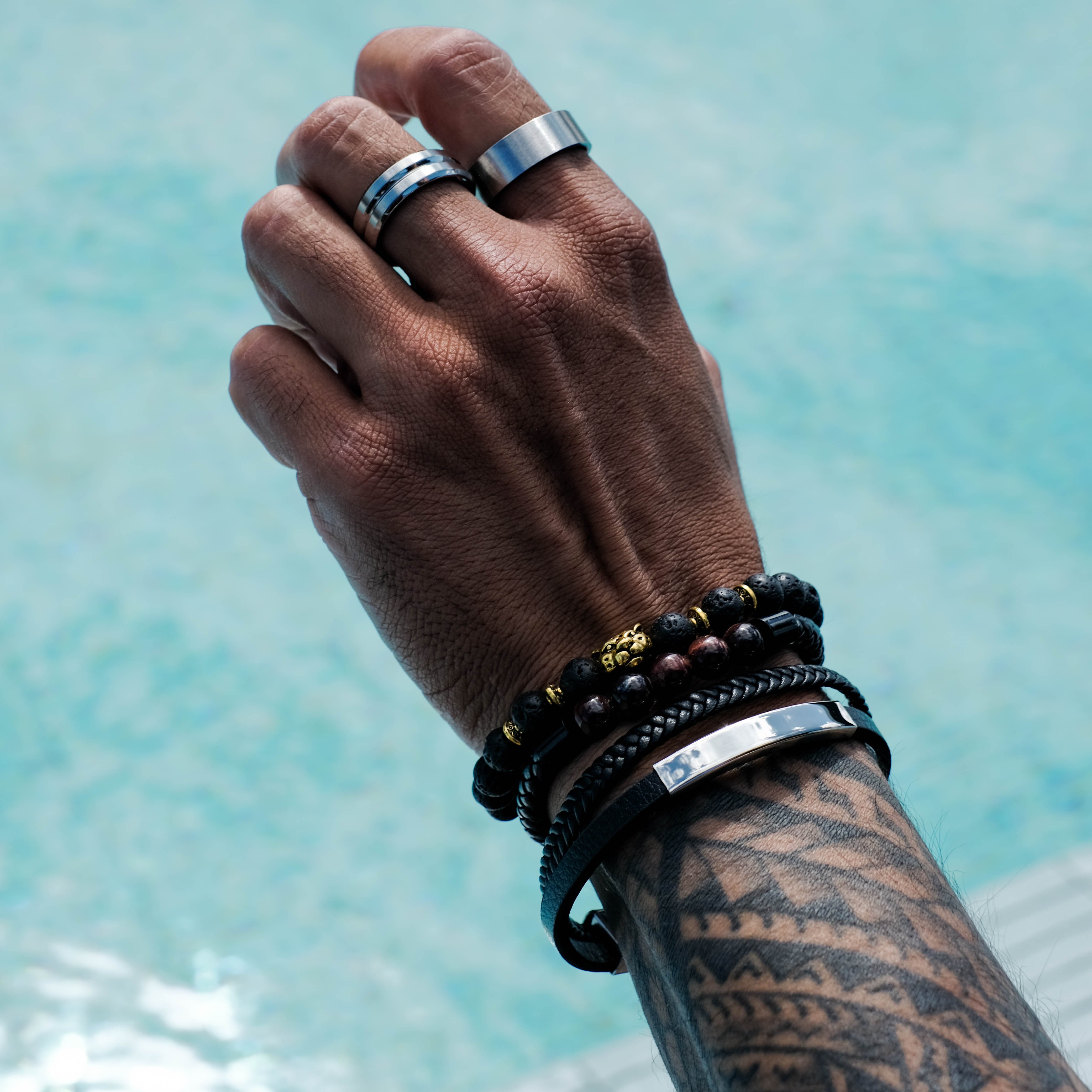 The Wonder - Brushed Beveled Titanium Ring