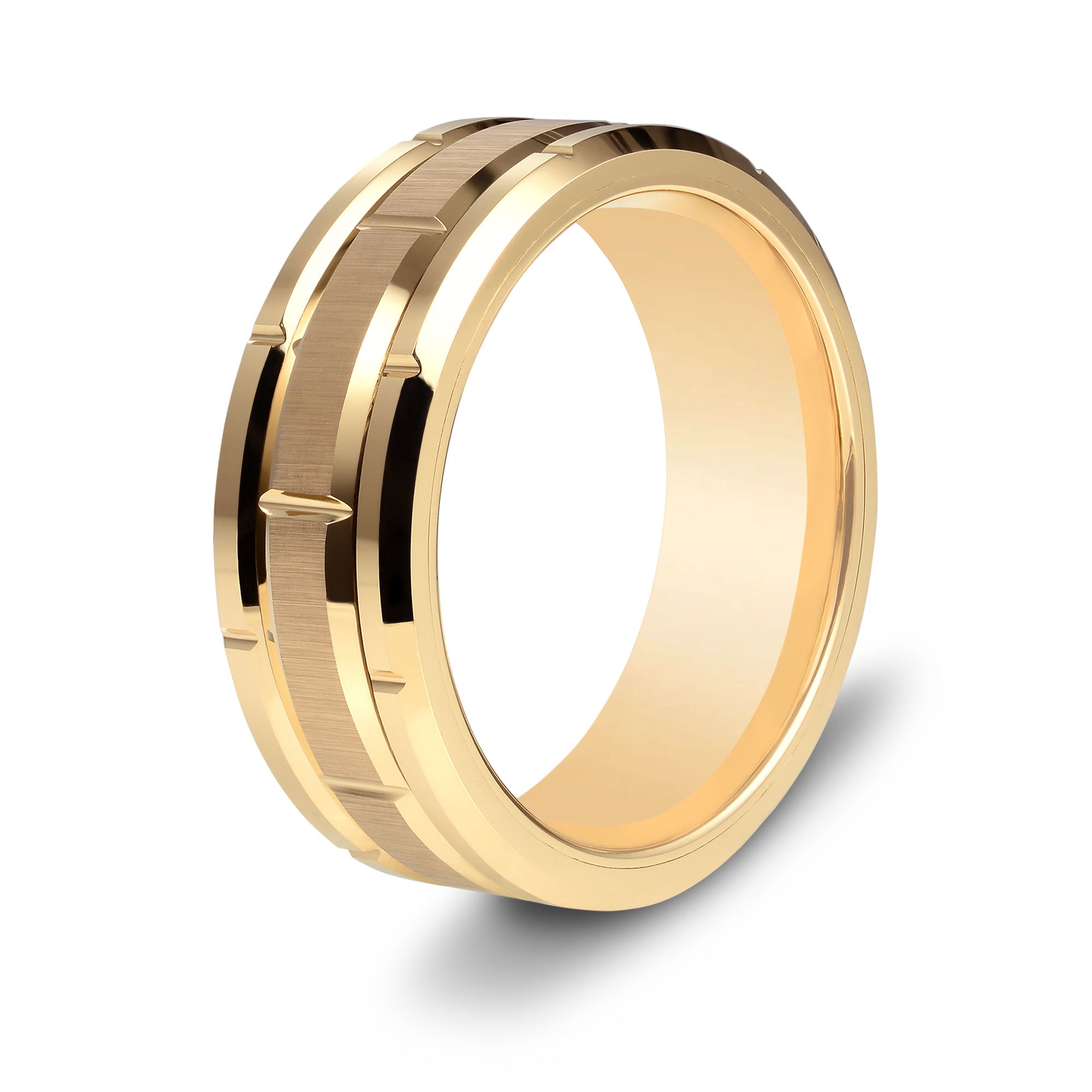 The Golden Child - Gold Brushed Tungsten Ring