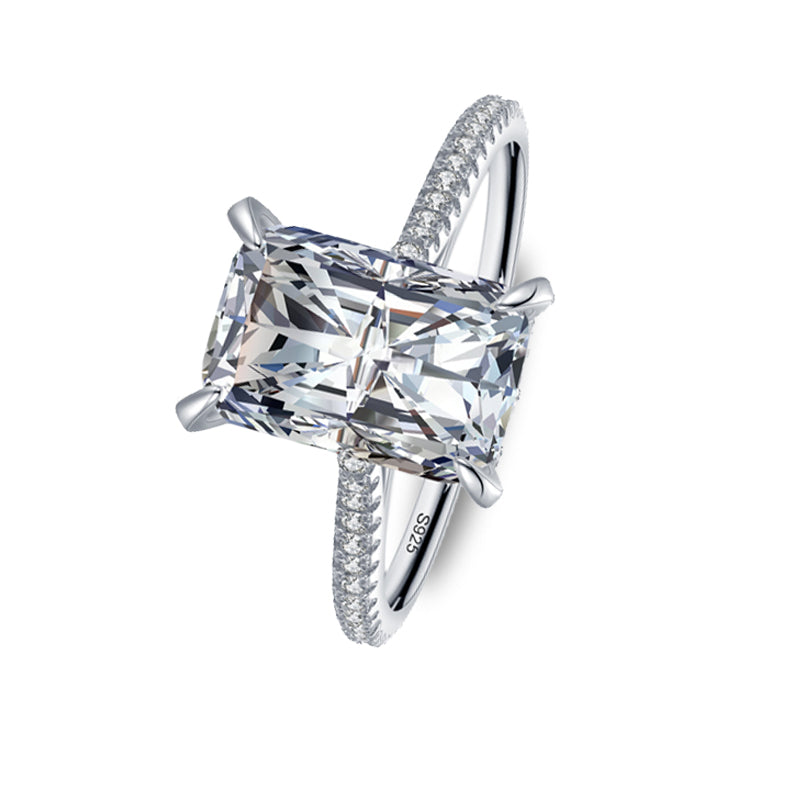 The Valentina Emerald Sapphire Engagement Wedding Ring