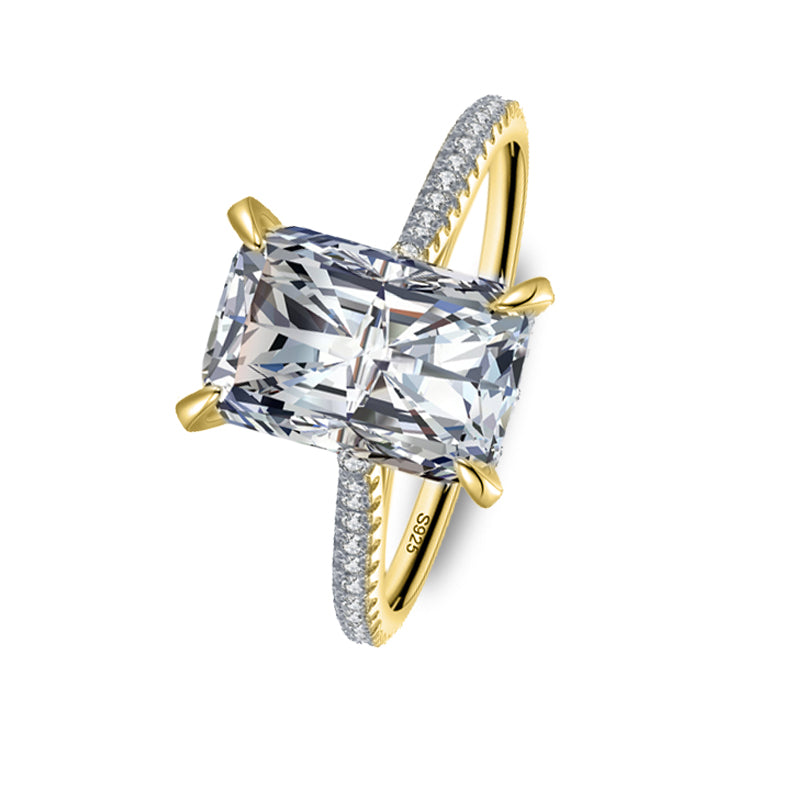 The Sofia Emerald Sapphire Engagement Wedding Ring