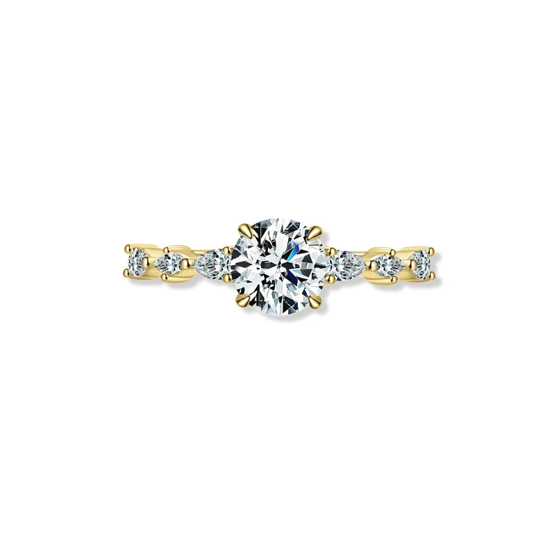 The Madeline Round Sapphire Engagement Wedding Ring
