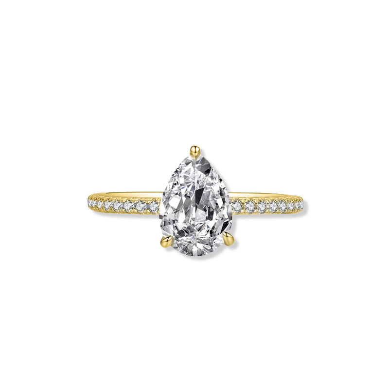 The Lily Pear Sapphire Engagement Wedding Ring
