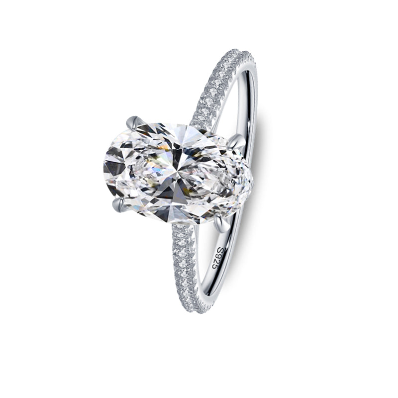 The Alessia Oval Sapphire Engagement Wedding Ring