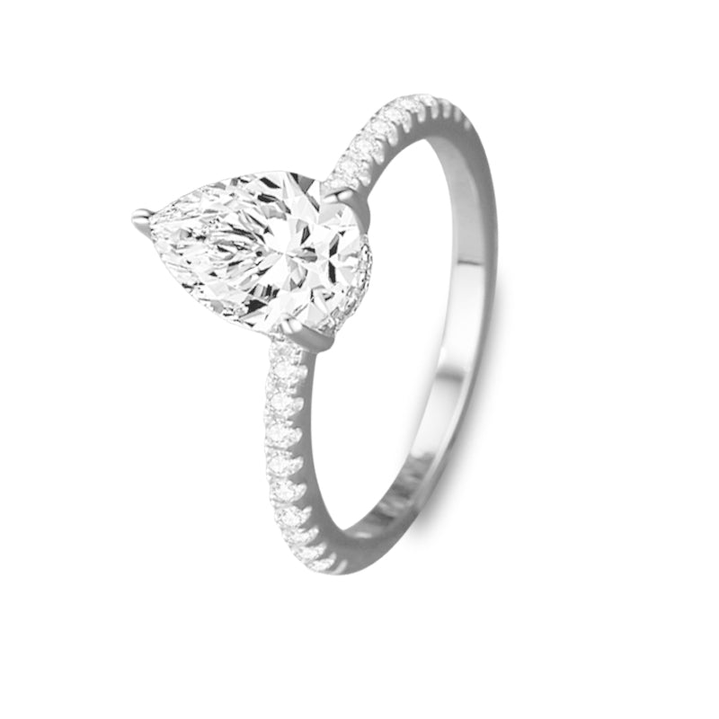 The Charlotte Pear Sapphire Engagement Wedding Ring