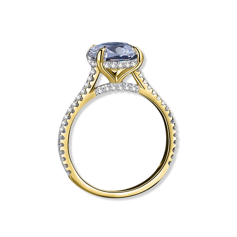 The Classic Oval Sapphire Engagement Wedding Ring