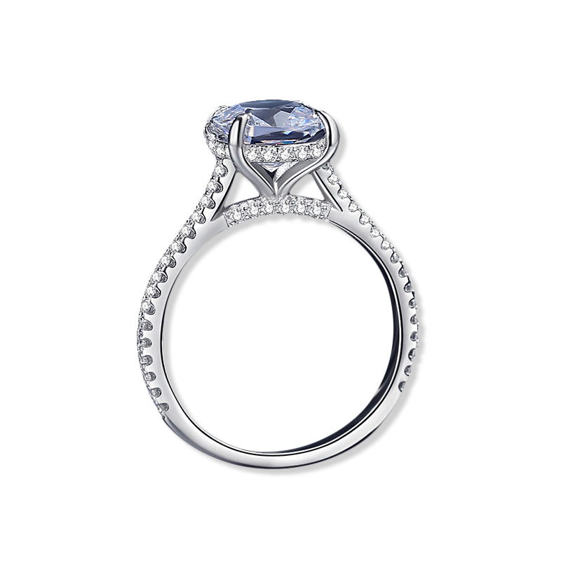 The Alessia Oval Sapphire Engagement Wedding Ring