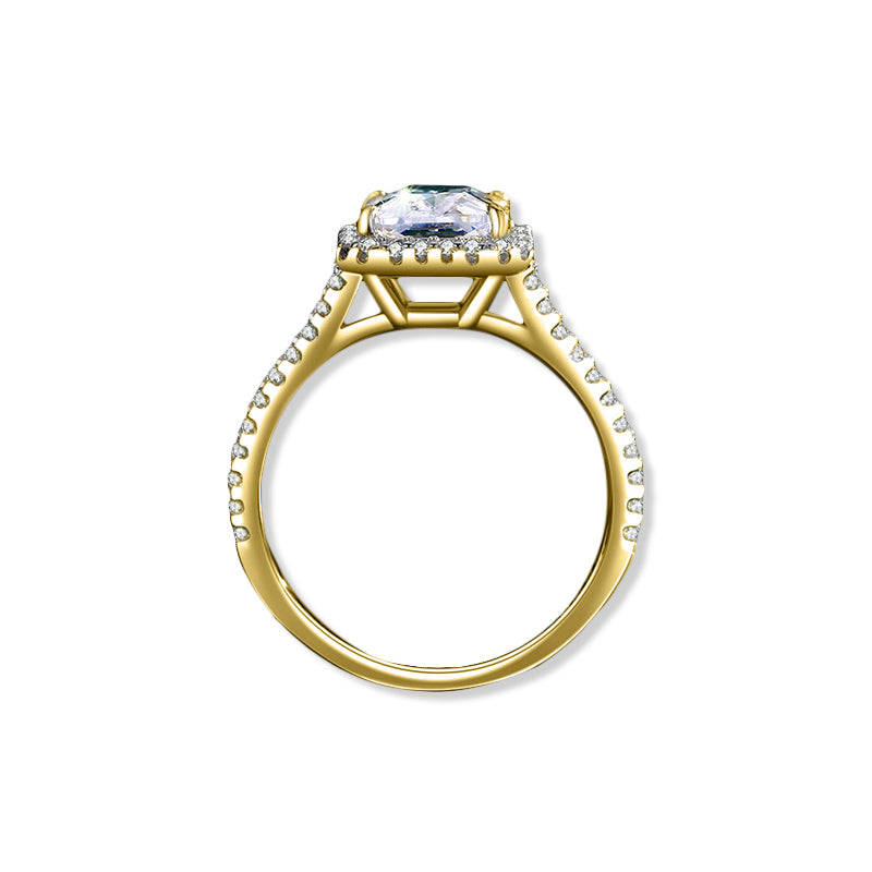 The Thea Emerald Sapphire Engagement Wedding Ring