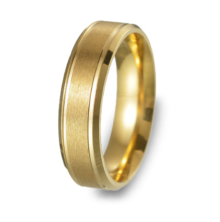 The Sahara - Gold Brushed Titanium Ring