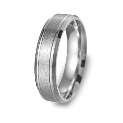The Marksman - Silver Brushed Titanium Ring