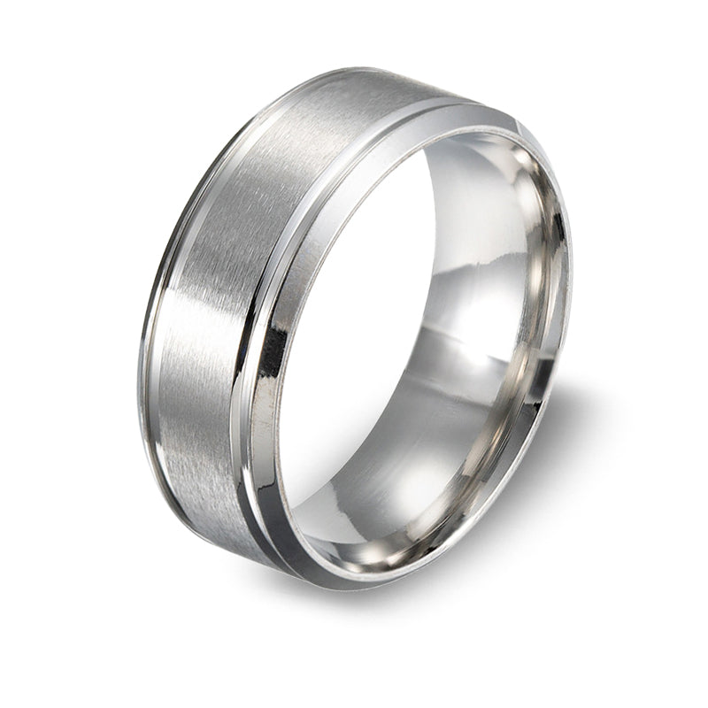 The Forged - Silver Brushed Titanium Ring