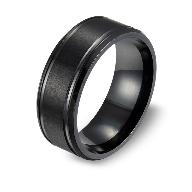 The Garand - Black Brushed Titanium Ring