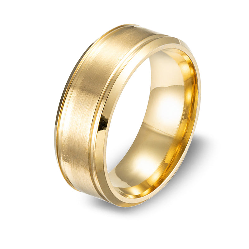 The Overlander - Gold Brushed Titanium Ring