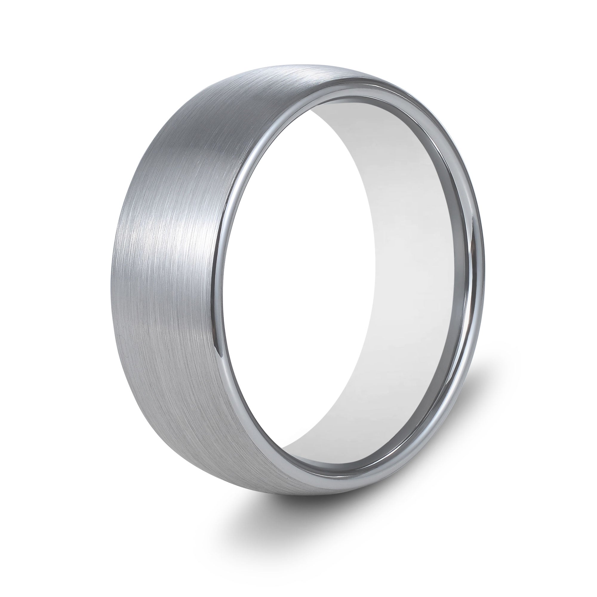 The Hero - Silver 8mm Brushed Tungsten Ring