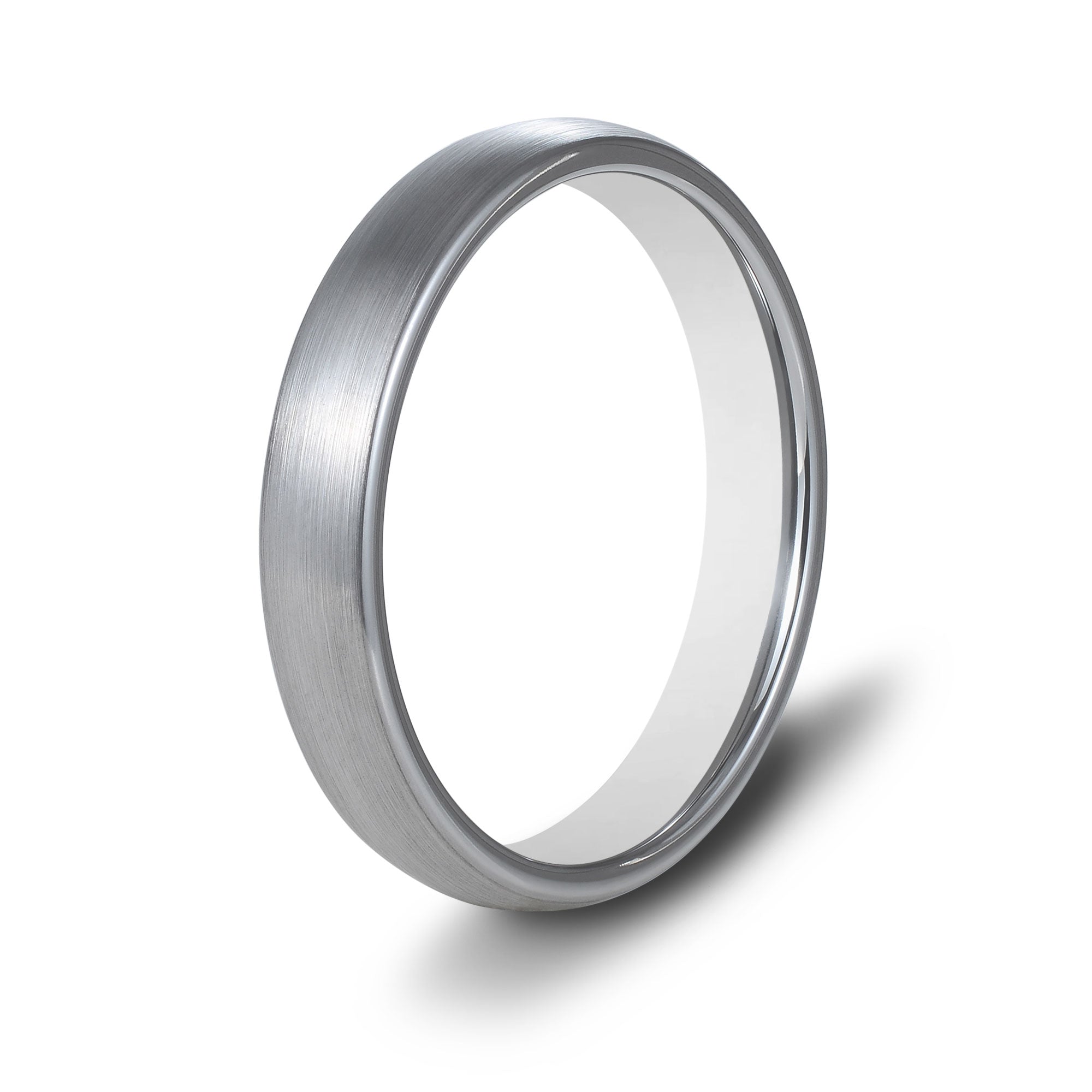 The Hero - Silver 4mm Brushed Tungsten Ring