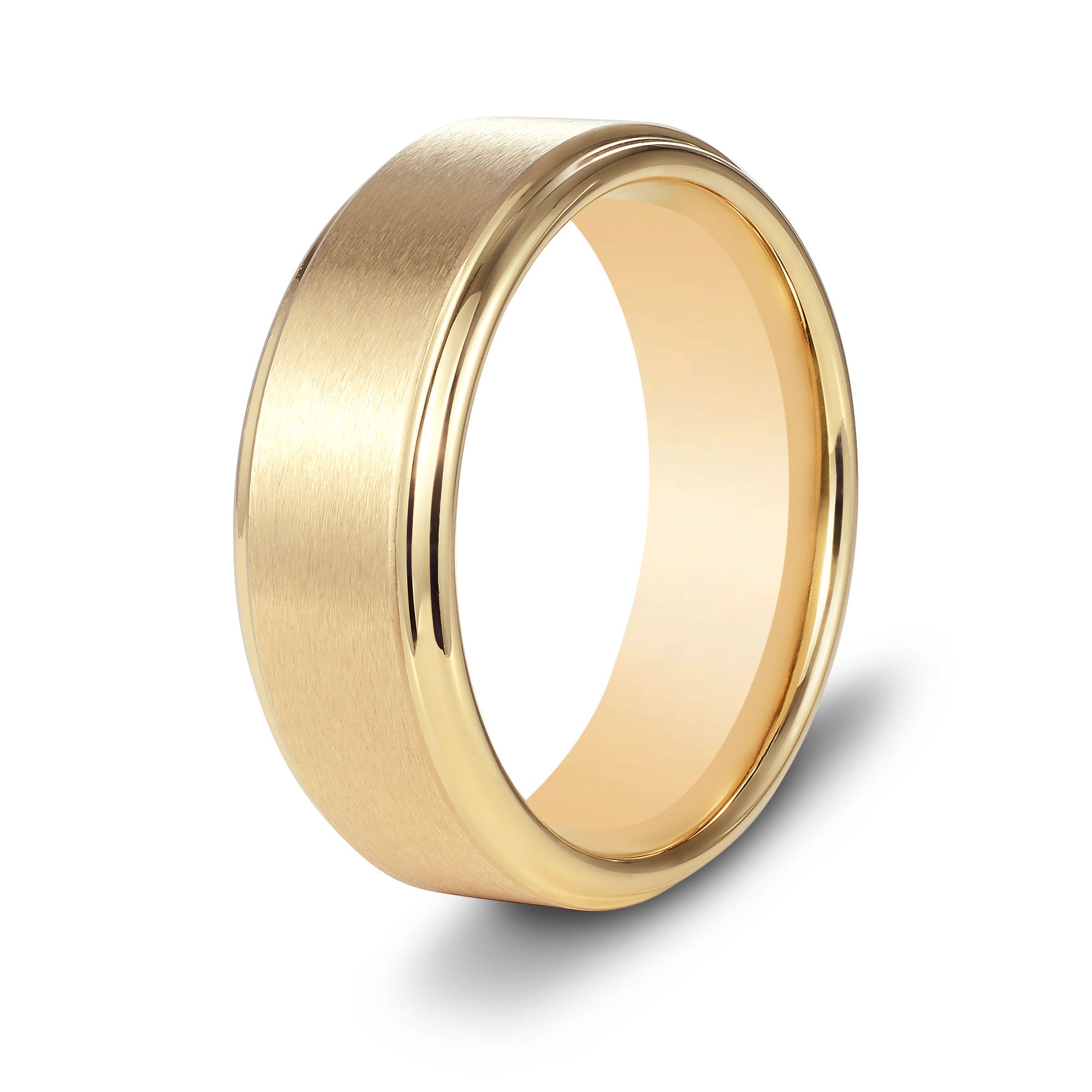 The VIP - Gold Brushed Tungsten Ring