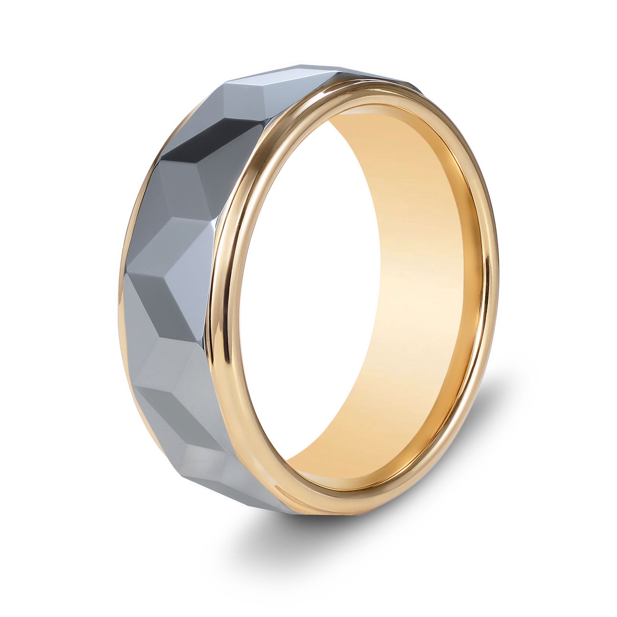 The Rockstar - Gold & Silver Tungsten Gloss Finish Ring