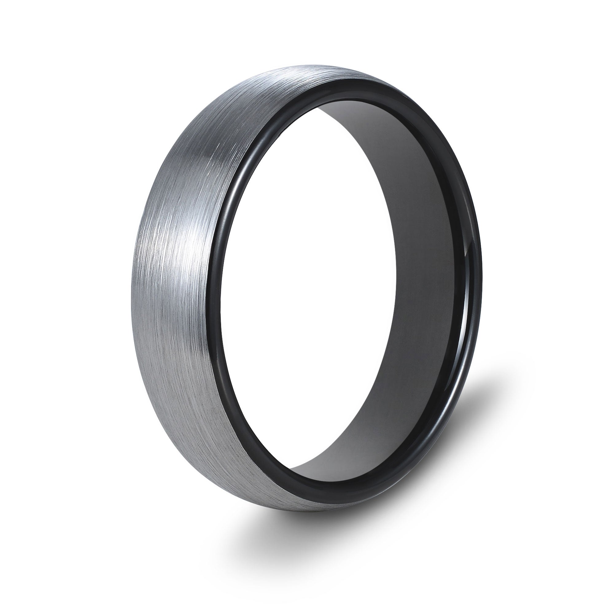 The Eloquent - Silver 6mm Brushed Tungsten Ring