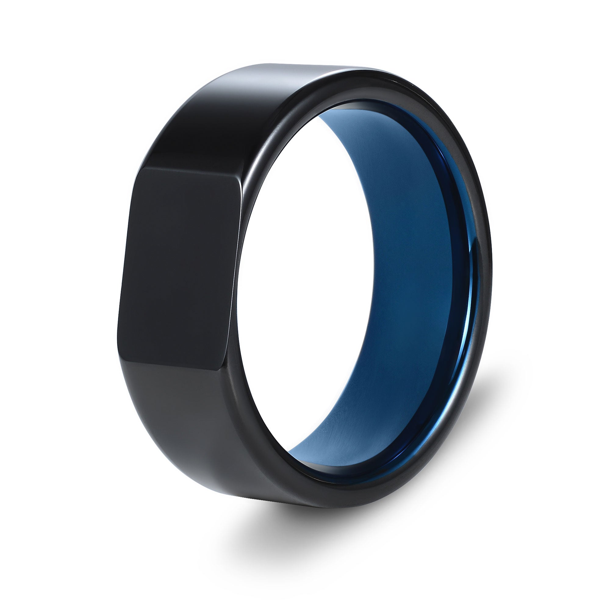 The Survivor - Black Signet Tungsten Ring