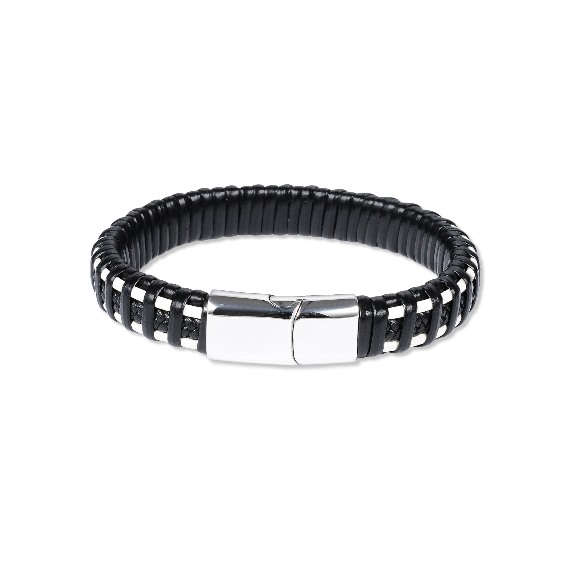 Monochrome Braided Stainless Steel Bracelet