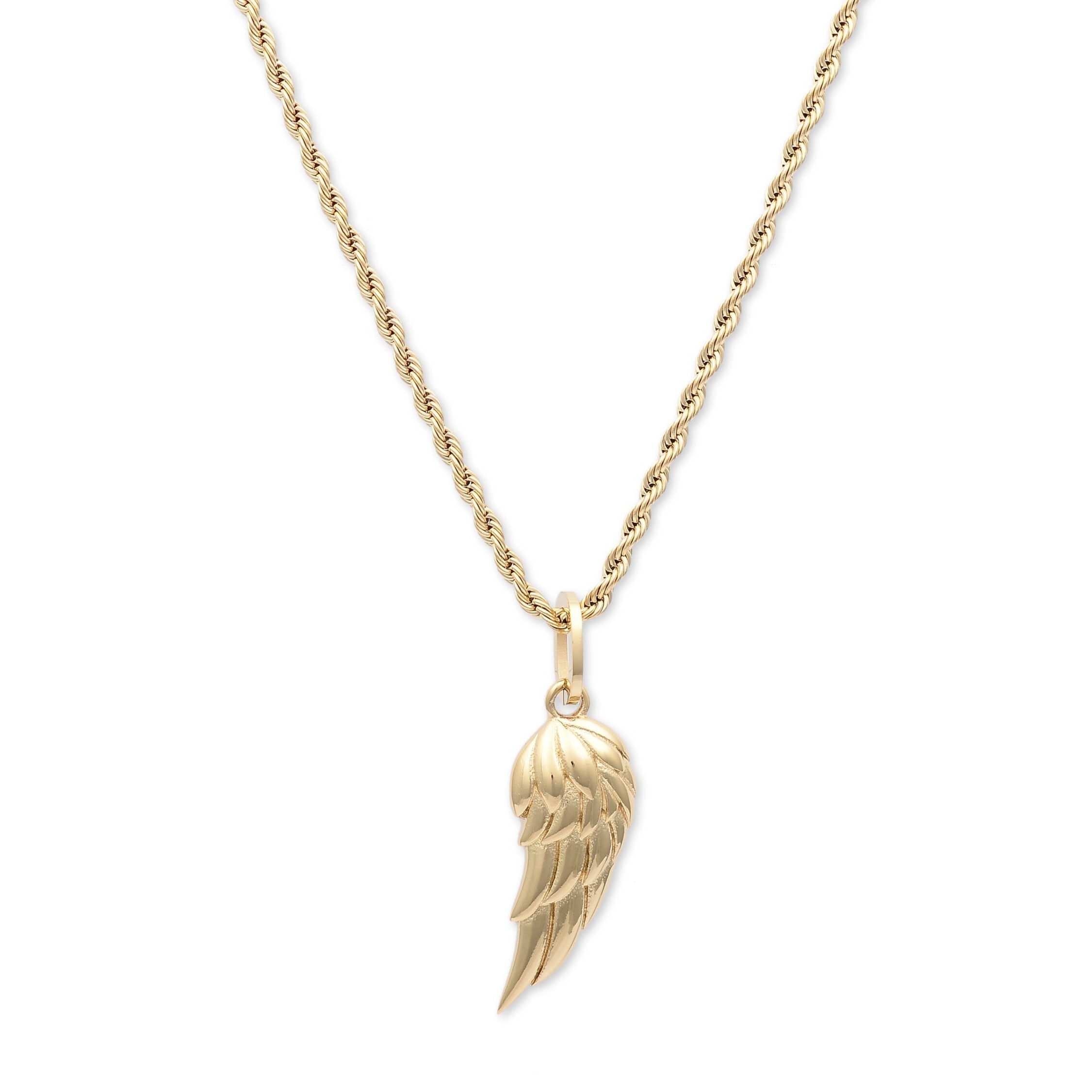 Angel Wing Twist Chain Necklace (Gold)