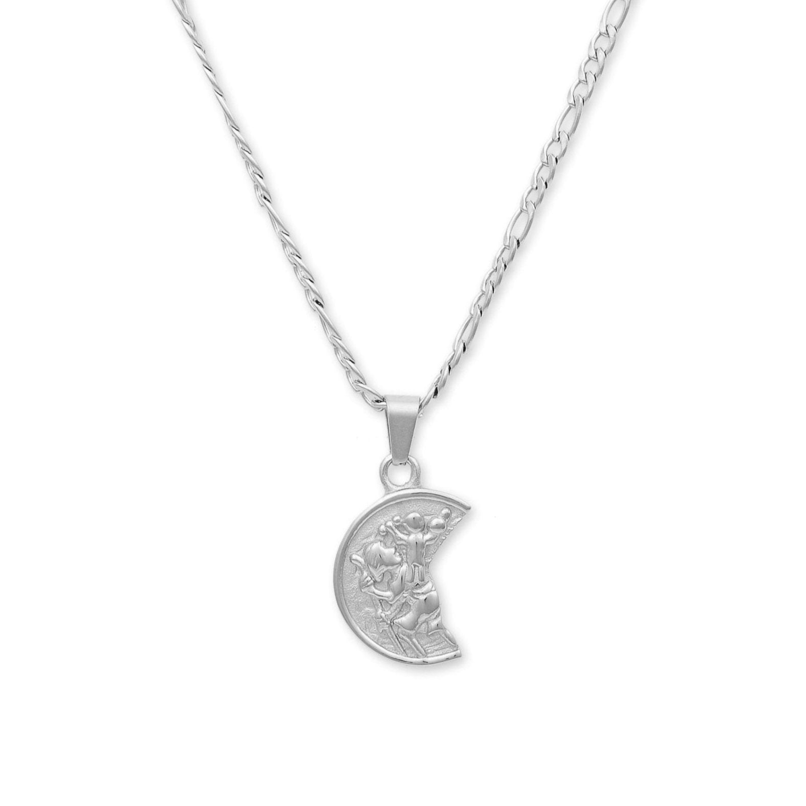 Roman Coin Chain Necklace (Silver)