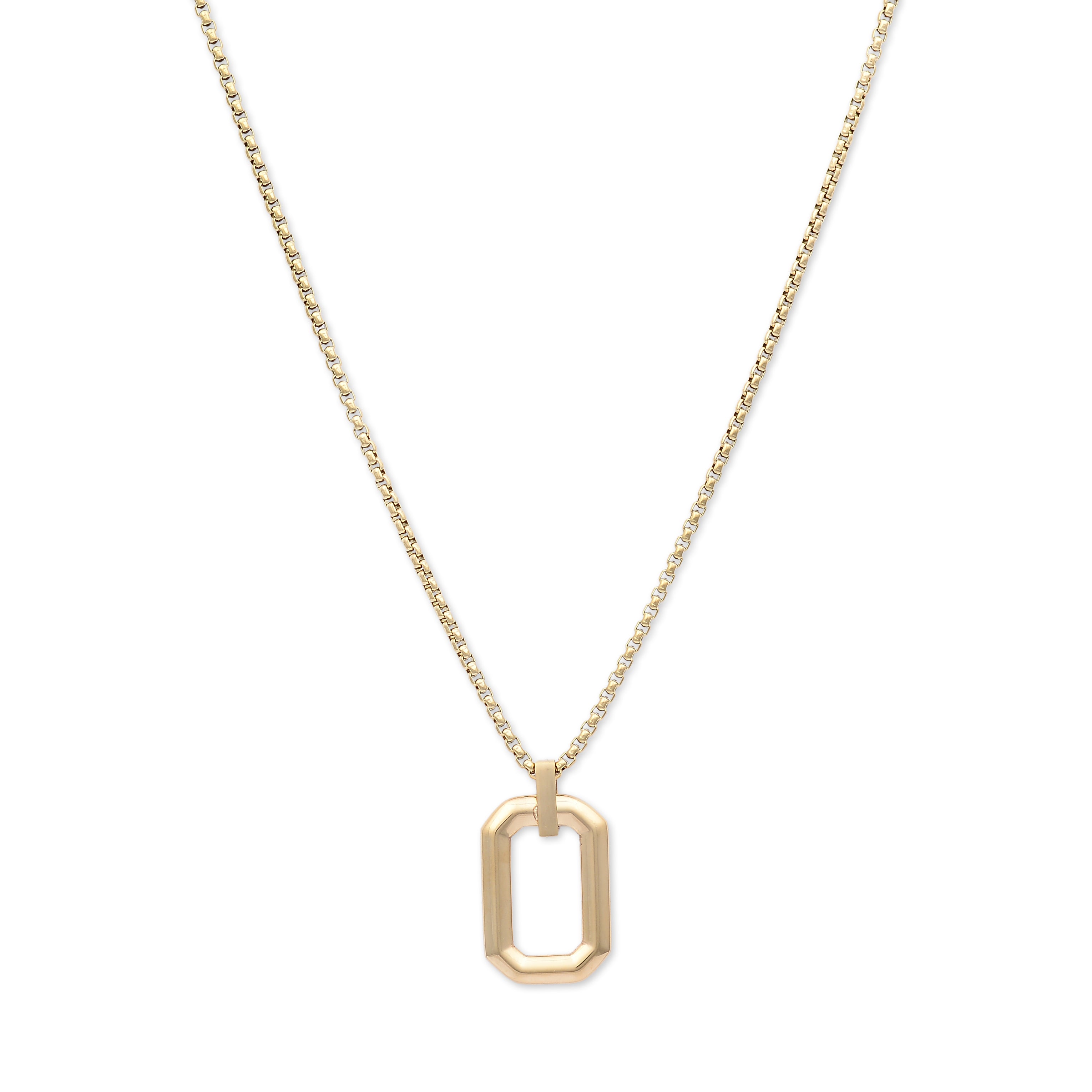 Geometric Link Necklace (Gold)