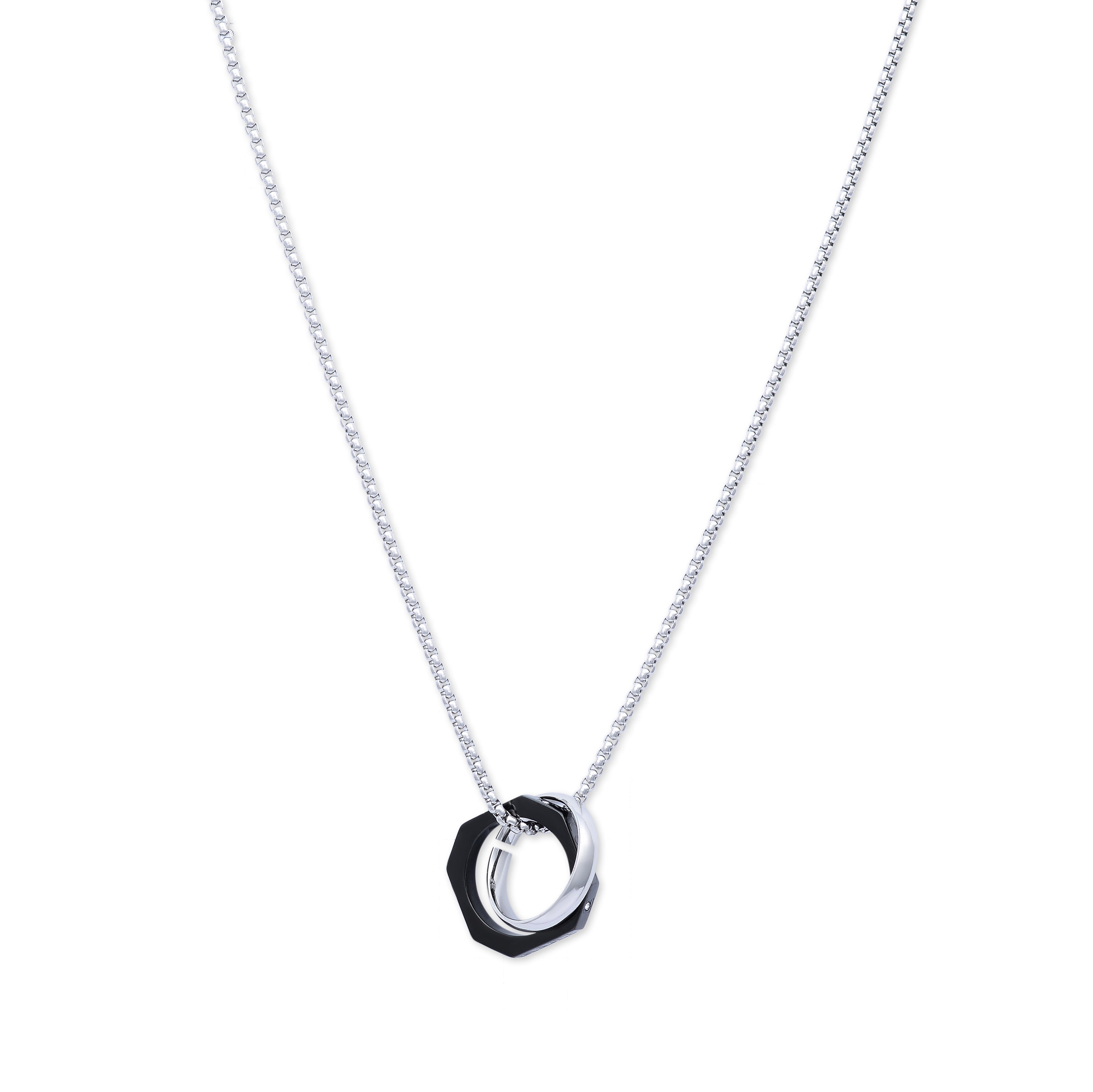 Eternity Circle Necklace (Black)