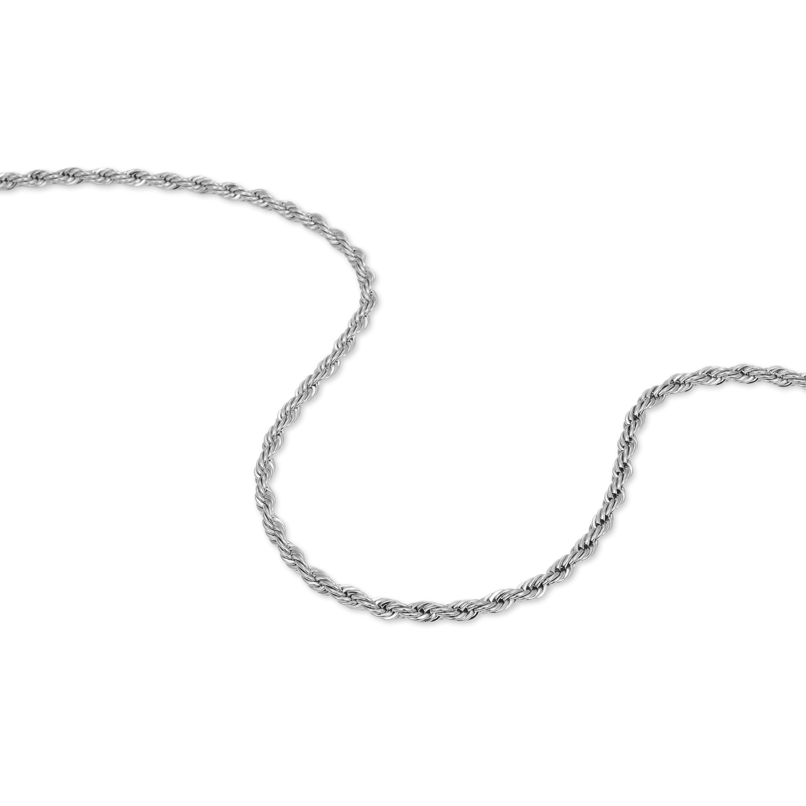 4mm Rope Necklace (Silver)