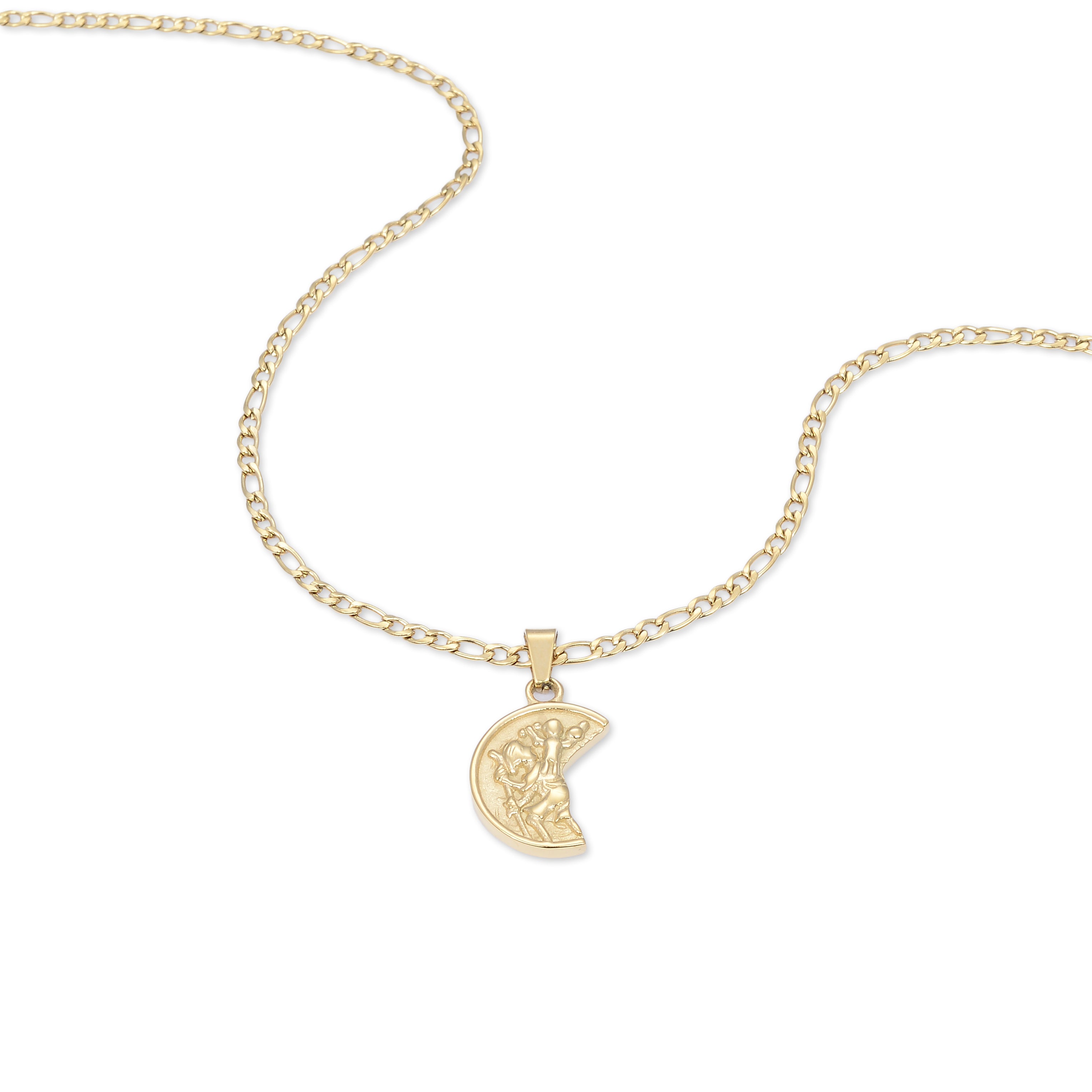 Roman Coin Chain Necklace (Gold)