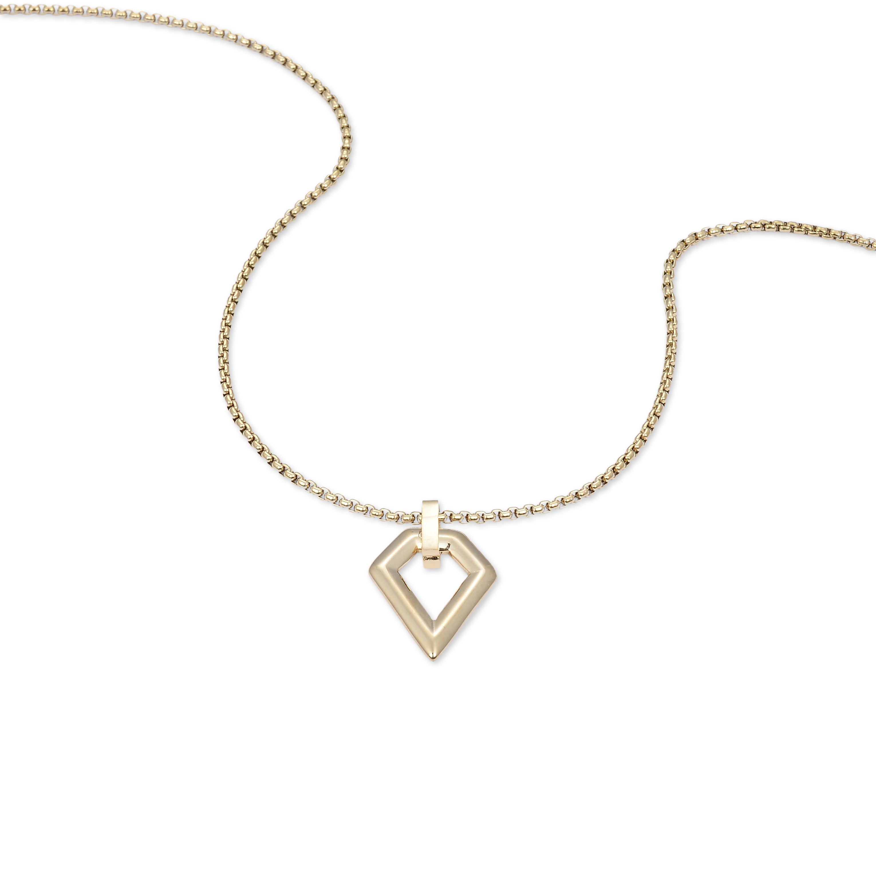 Angular Link Necklace (Gold)