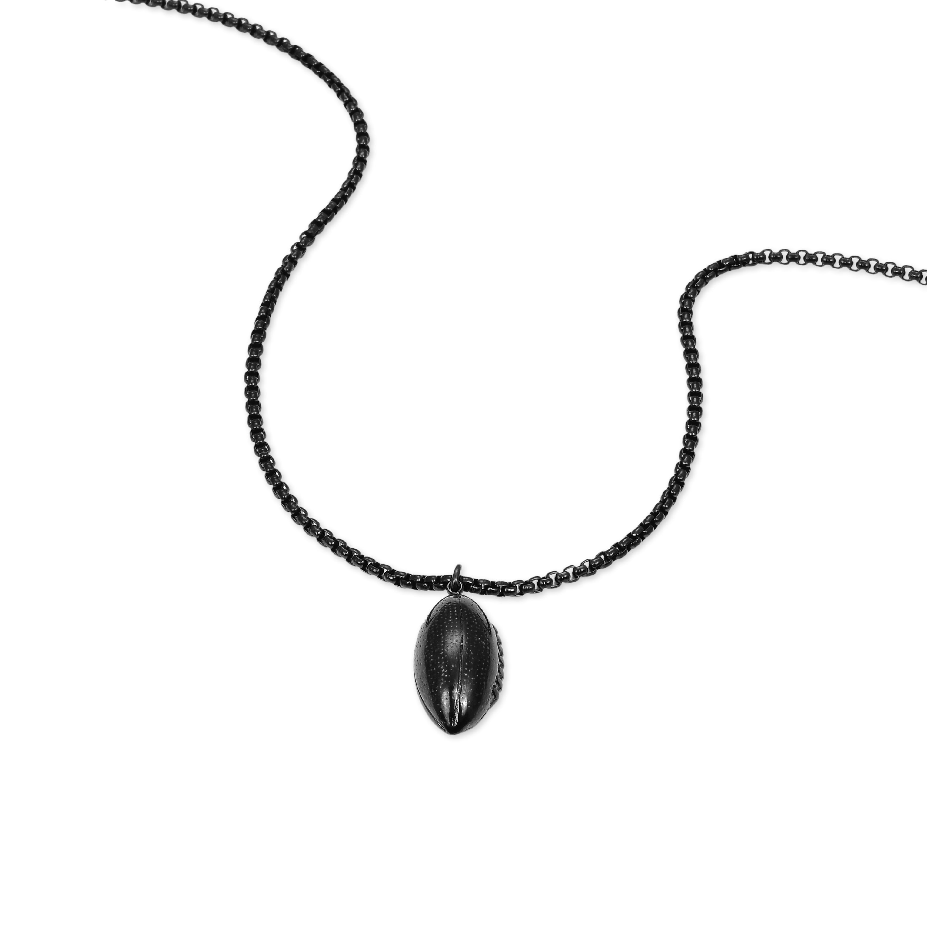 Football AFL Pendant Necklace (Black)