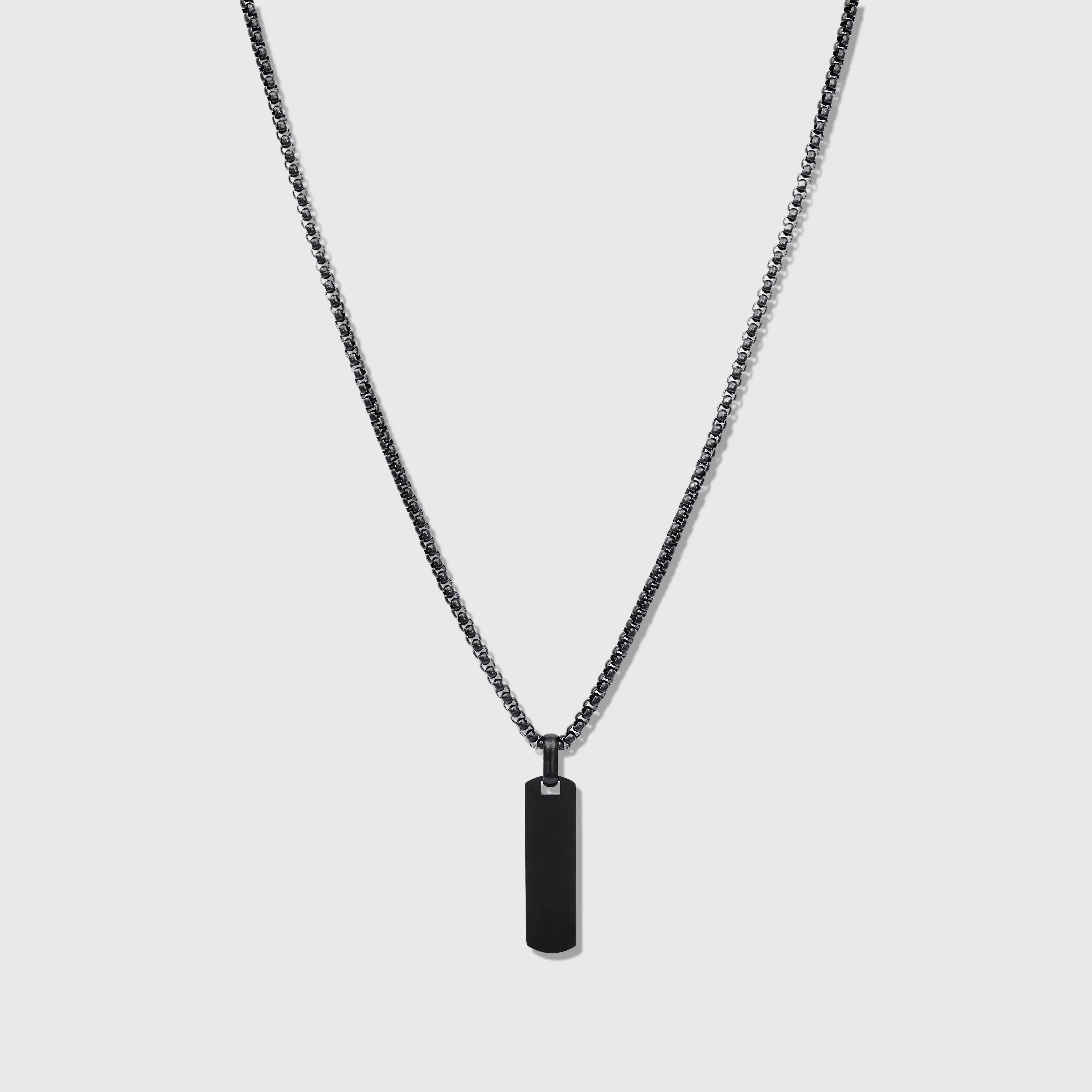 Tag Necklace (Black)