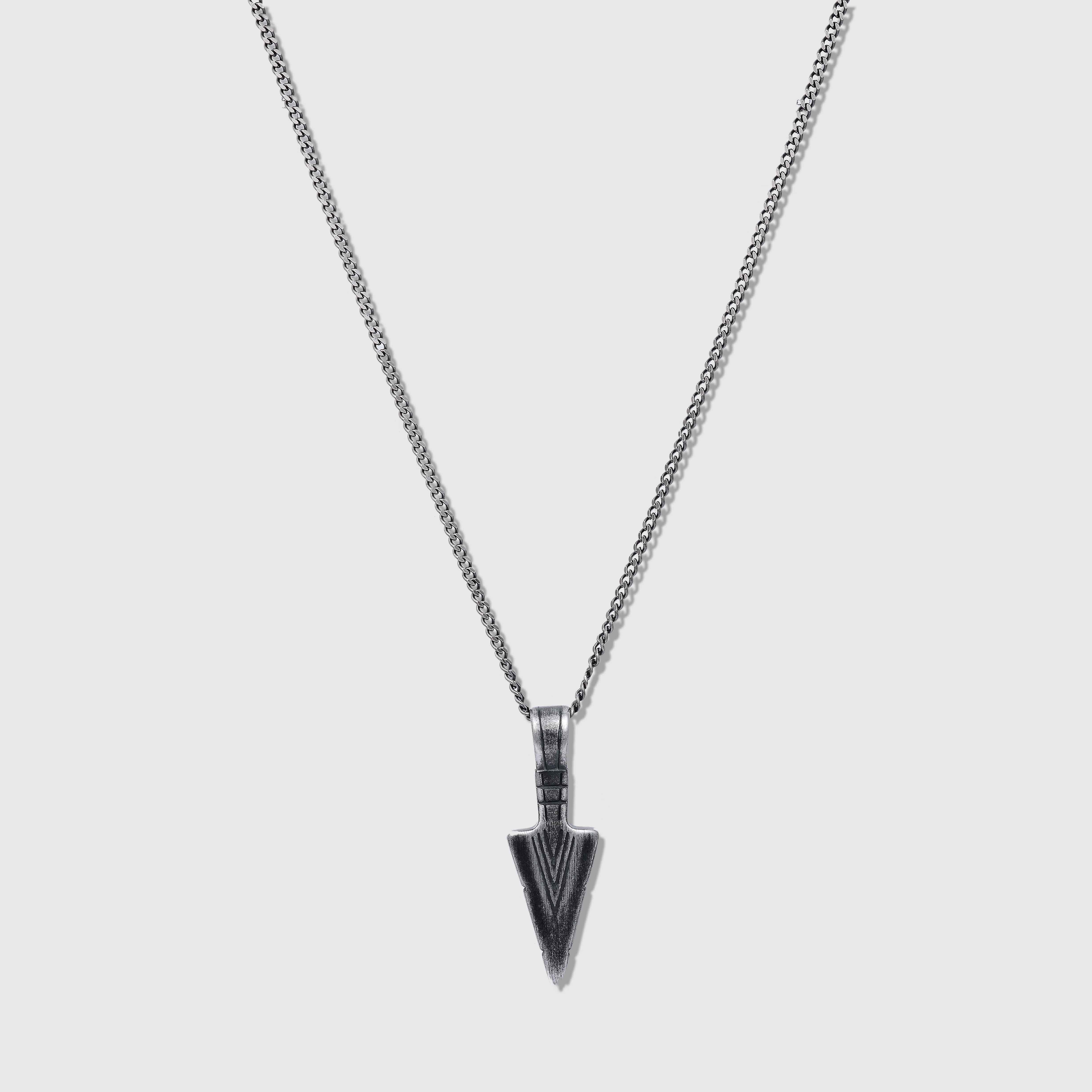 Arrow Head Necklace (Antique Silver)