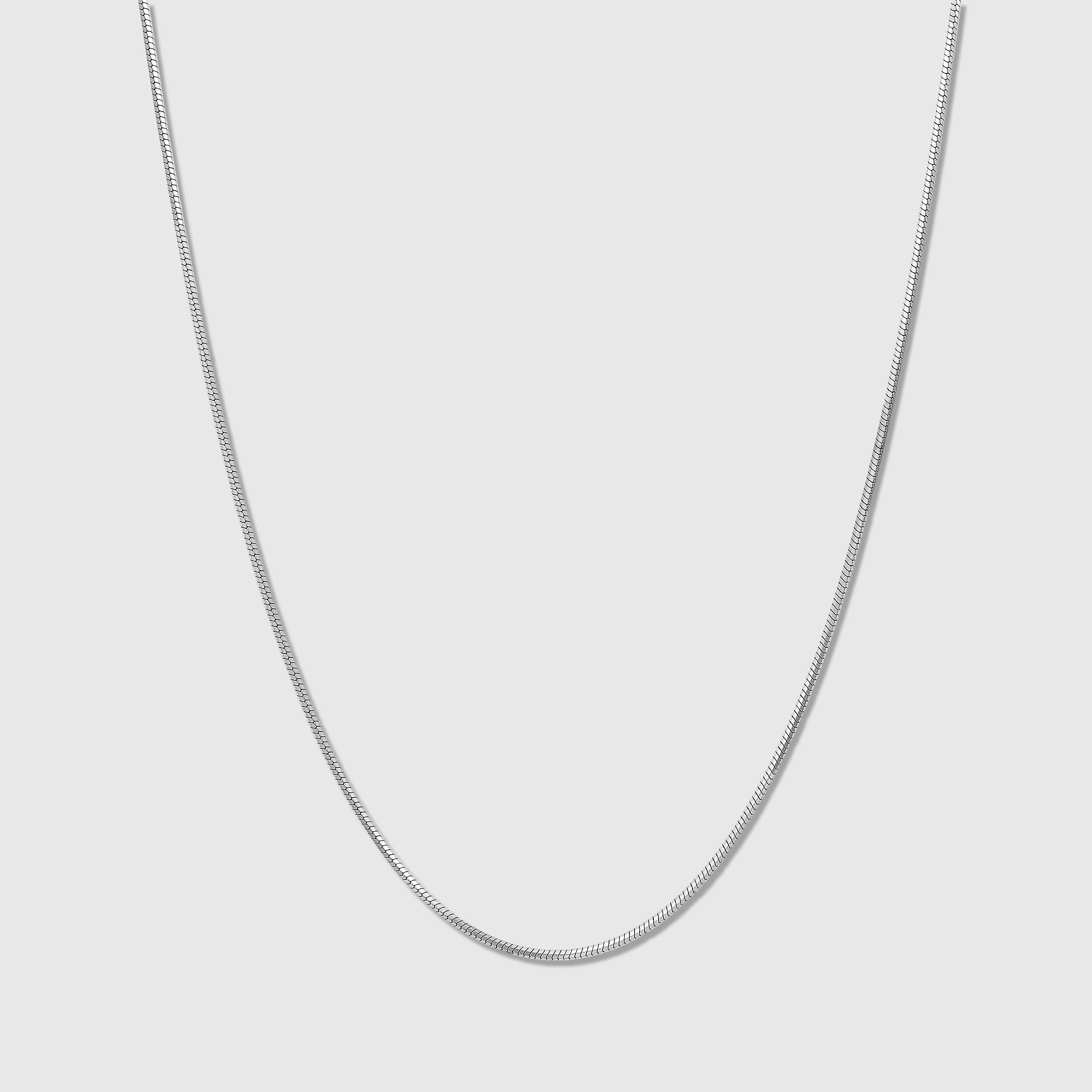 Classic Snake Chain Necklace (Silver)