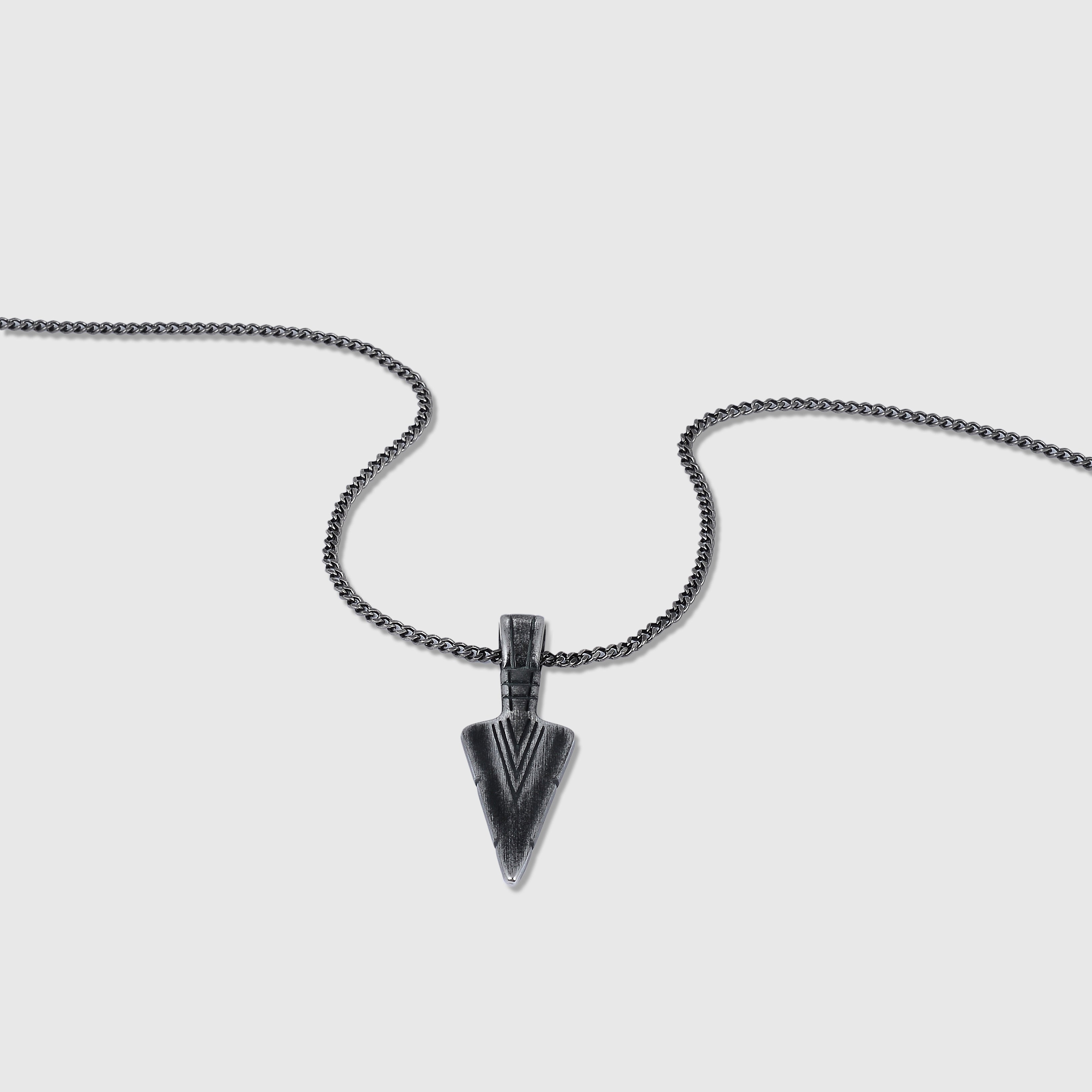 Arrow Head Necklace (Antique Silver)