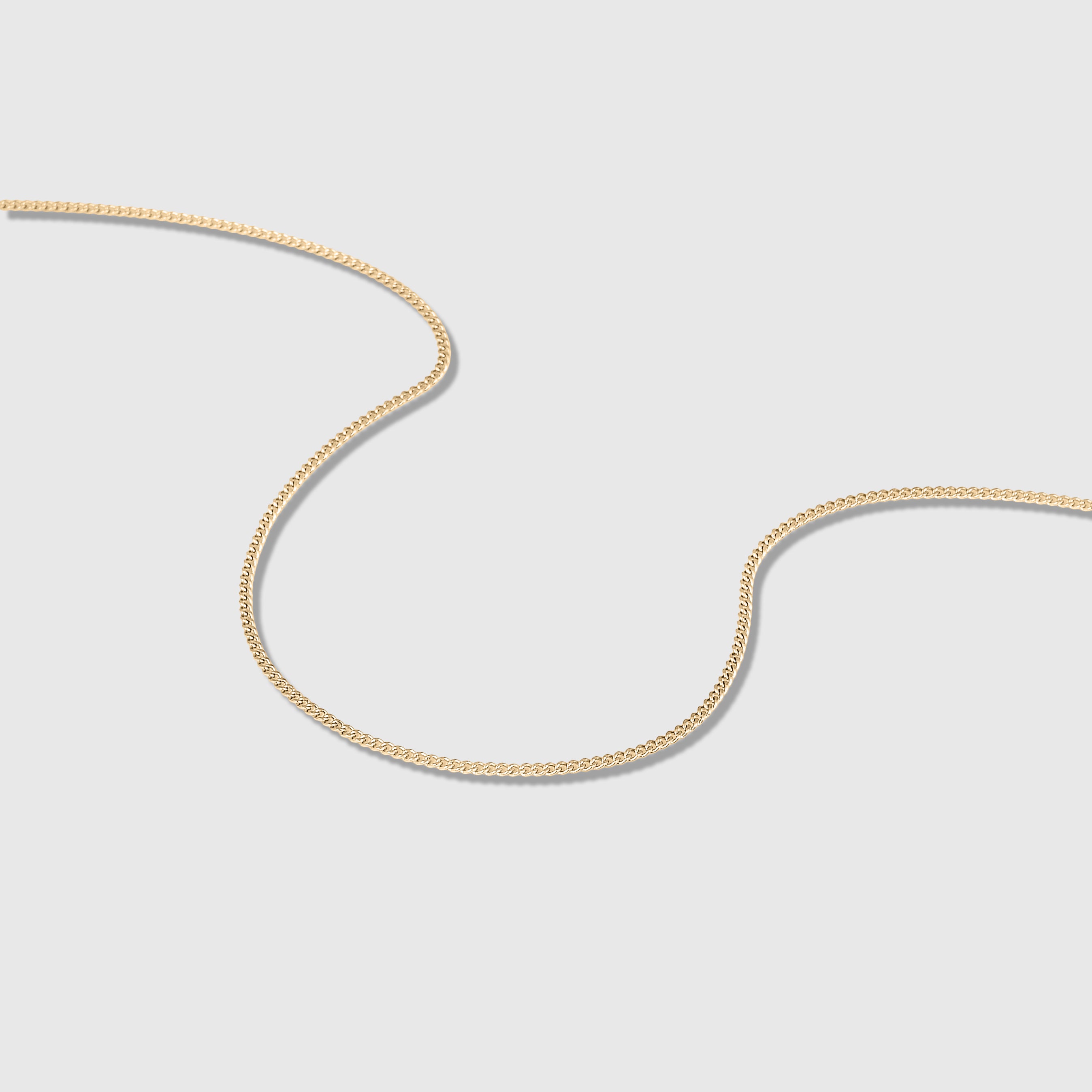 2mm Cuban Chain Necklace (Gold)