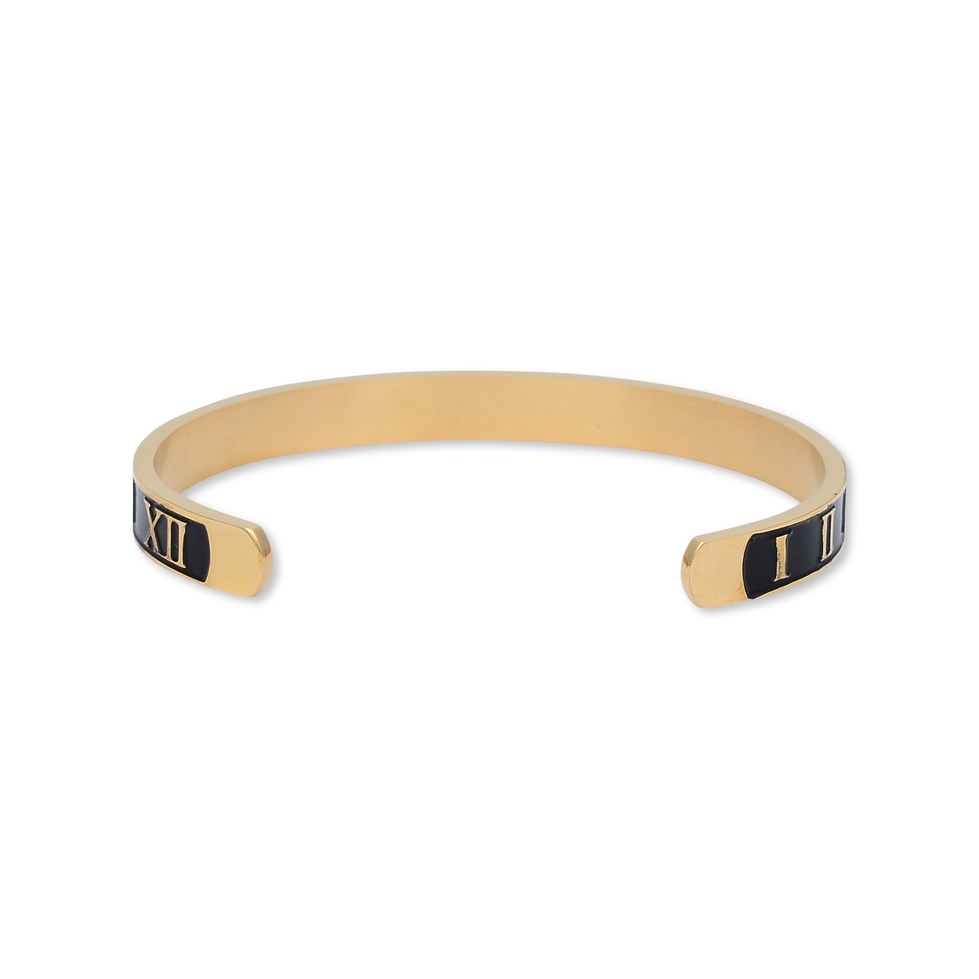 Gold Romans Stainless Steel Cuff Bangle