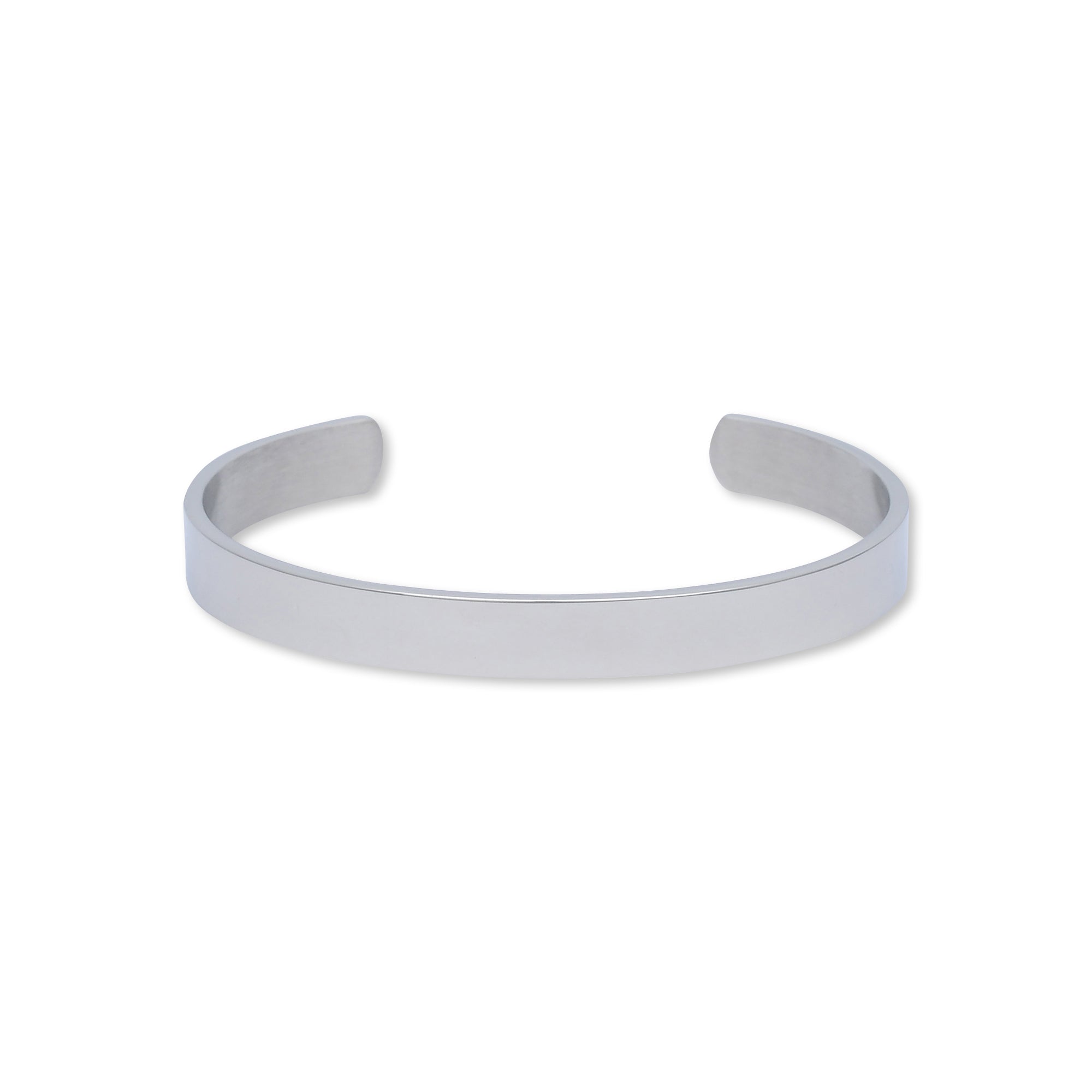 Silver Stainless Steel Cuff Bangle