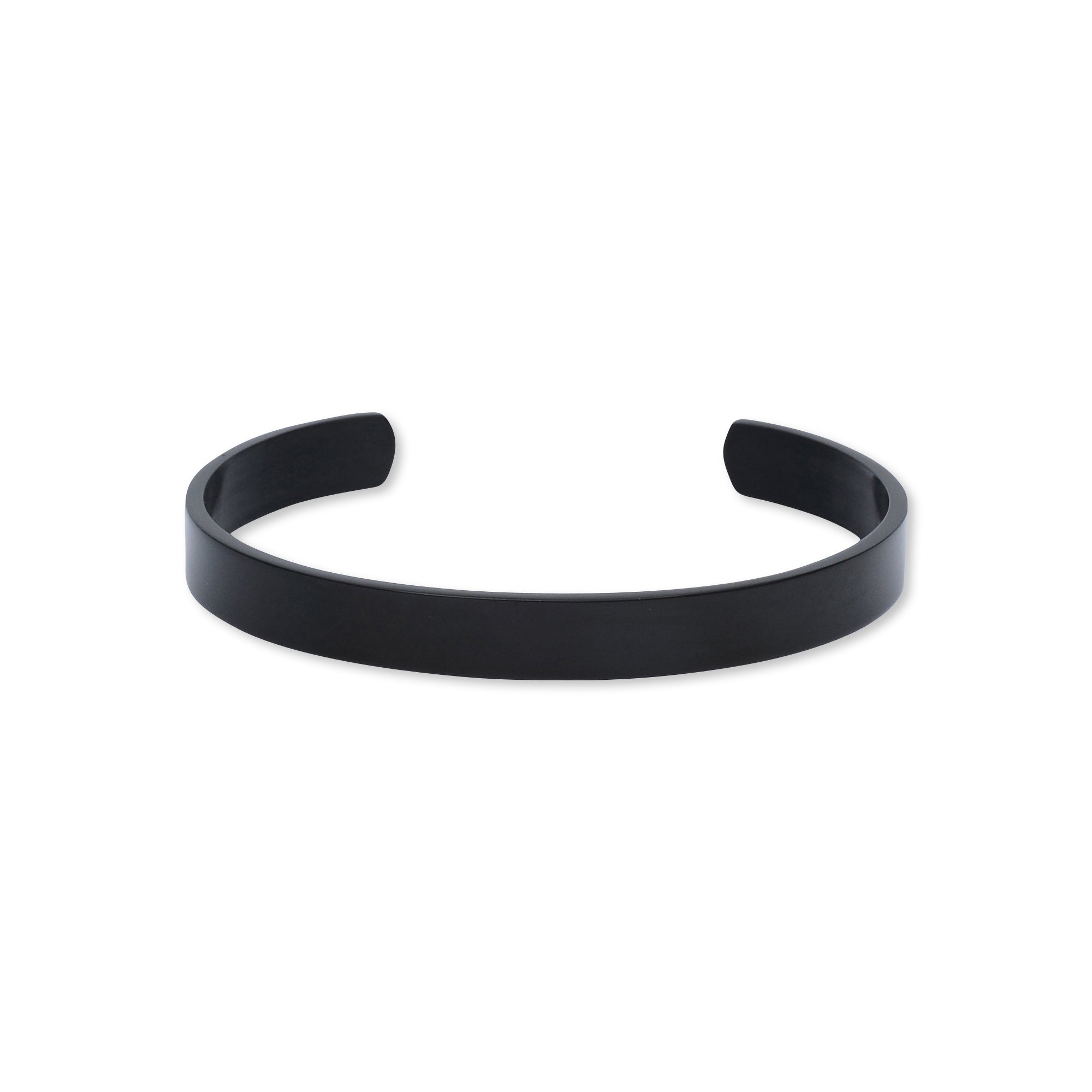Black Stainless Steel Cuff Bangle