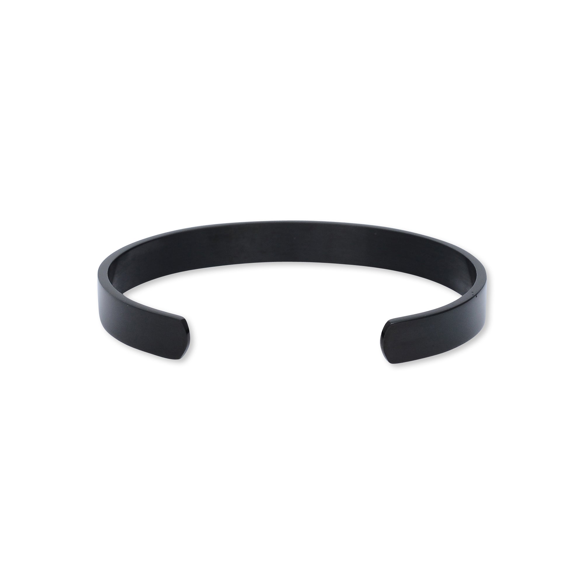 Black Stainless Steel Cuff Bangle