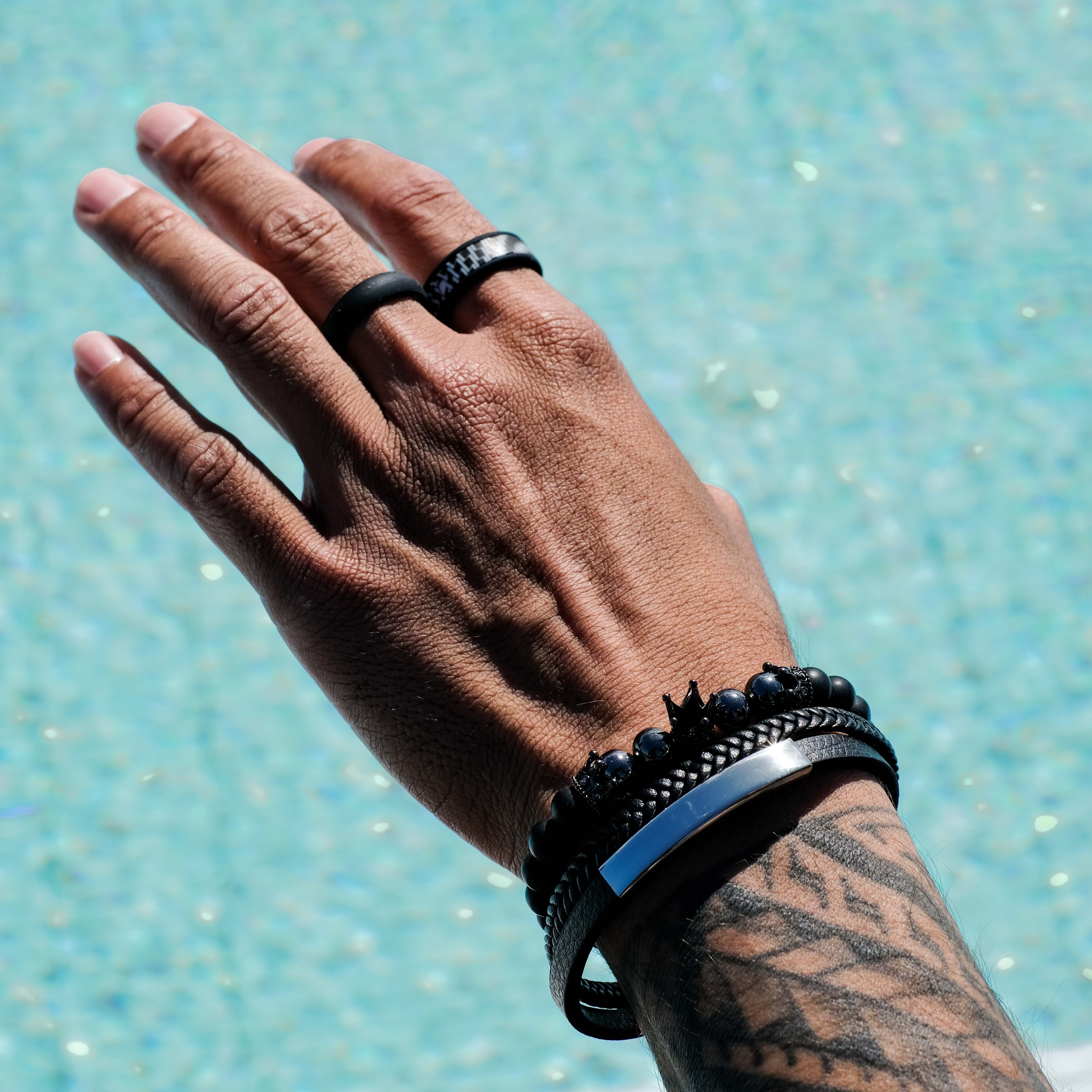 The Onyx Gleam - Silicone Ring