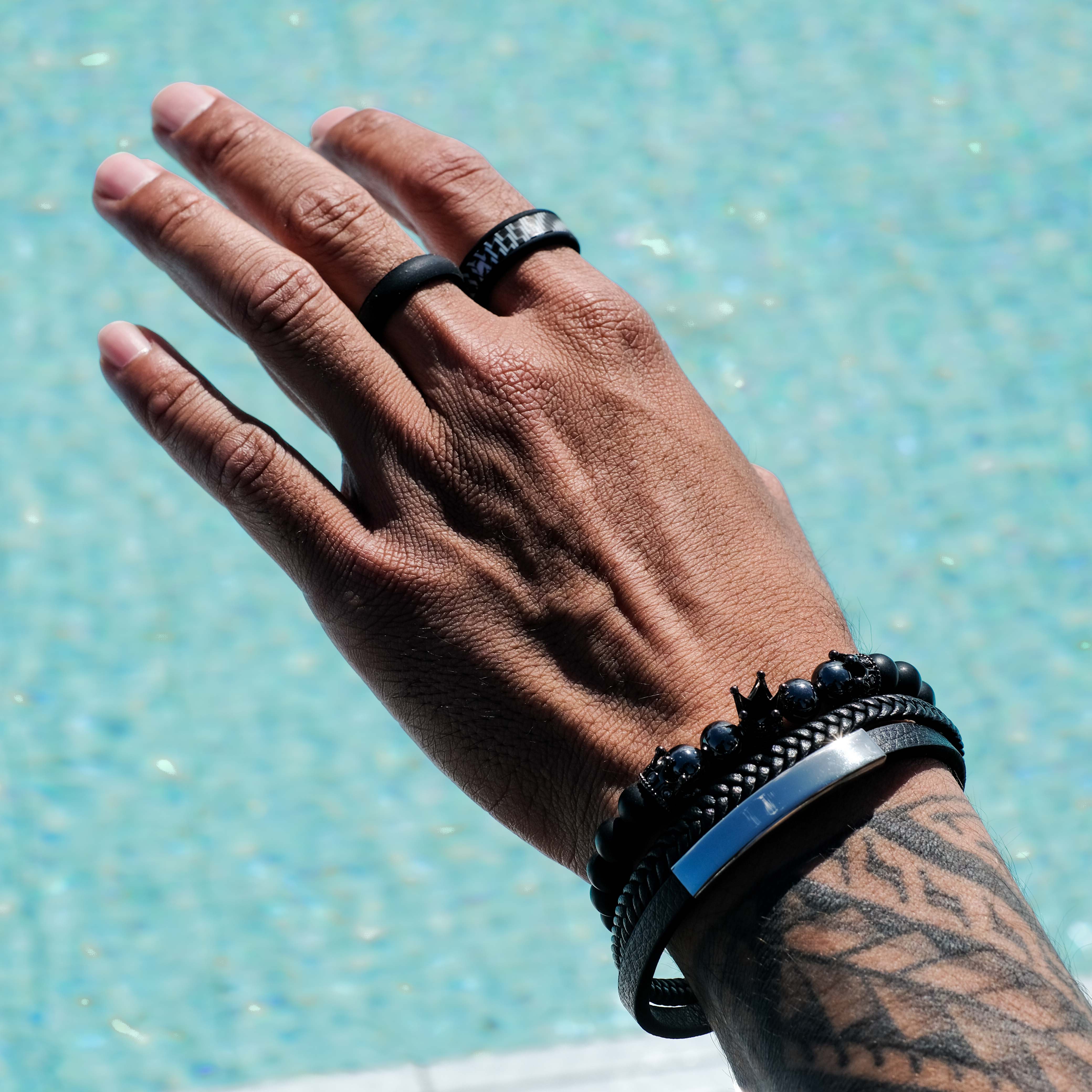 The Onyx Gleam - Silicone Ring