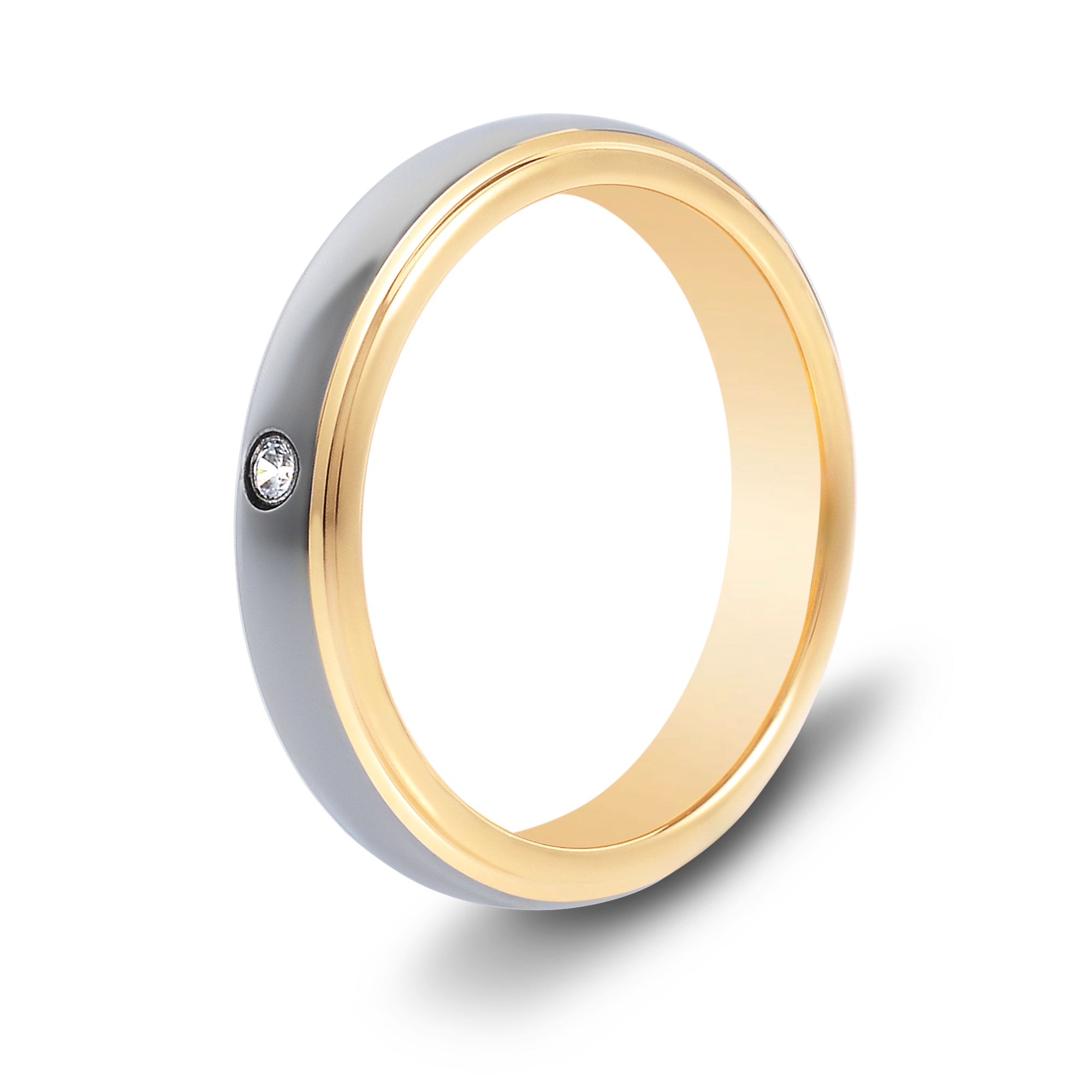 The Aurora- Gold Tungsten Ring