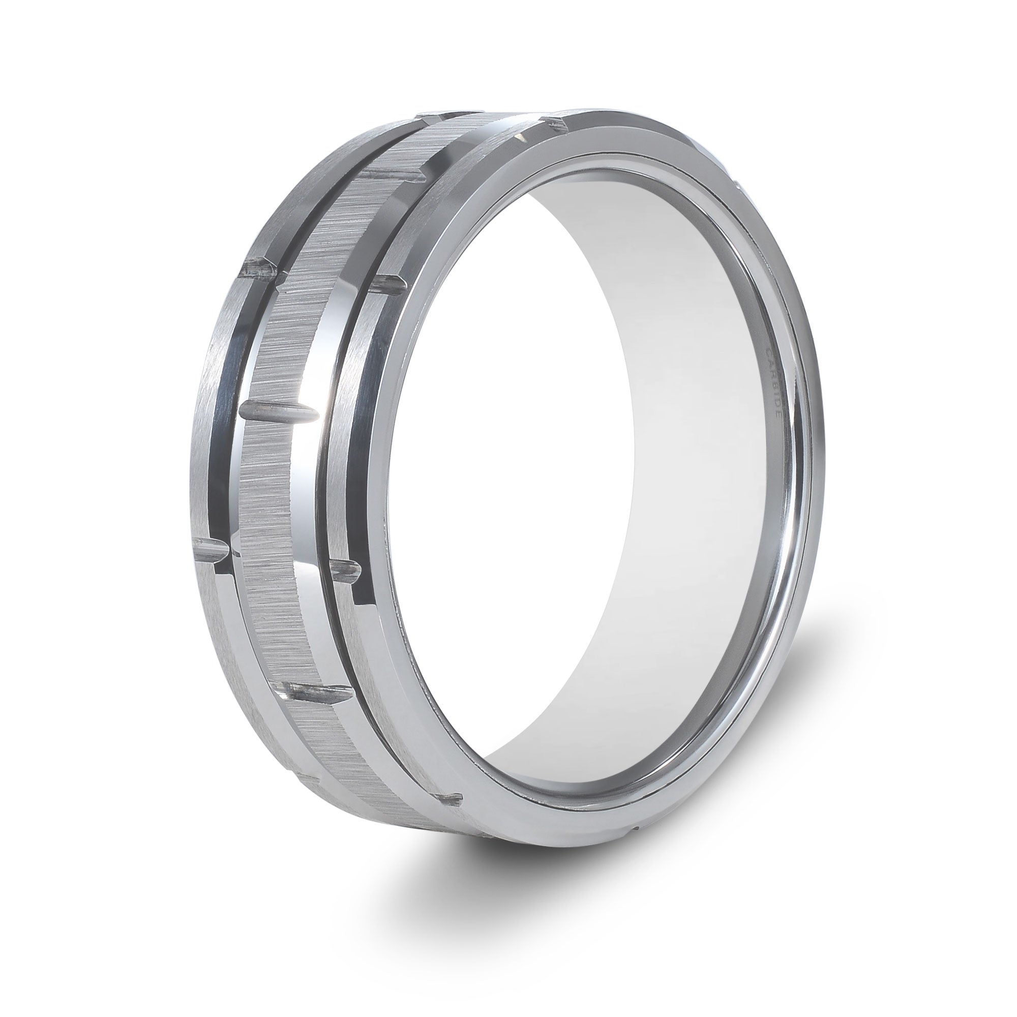 The Synergy - Silver Brushed Tungsten Ring