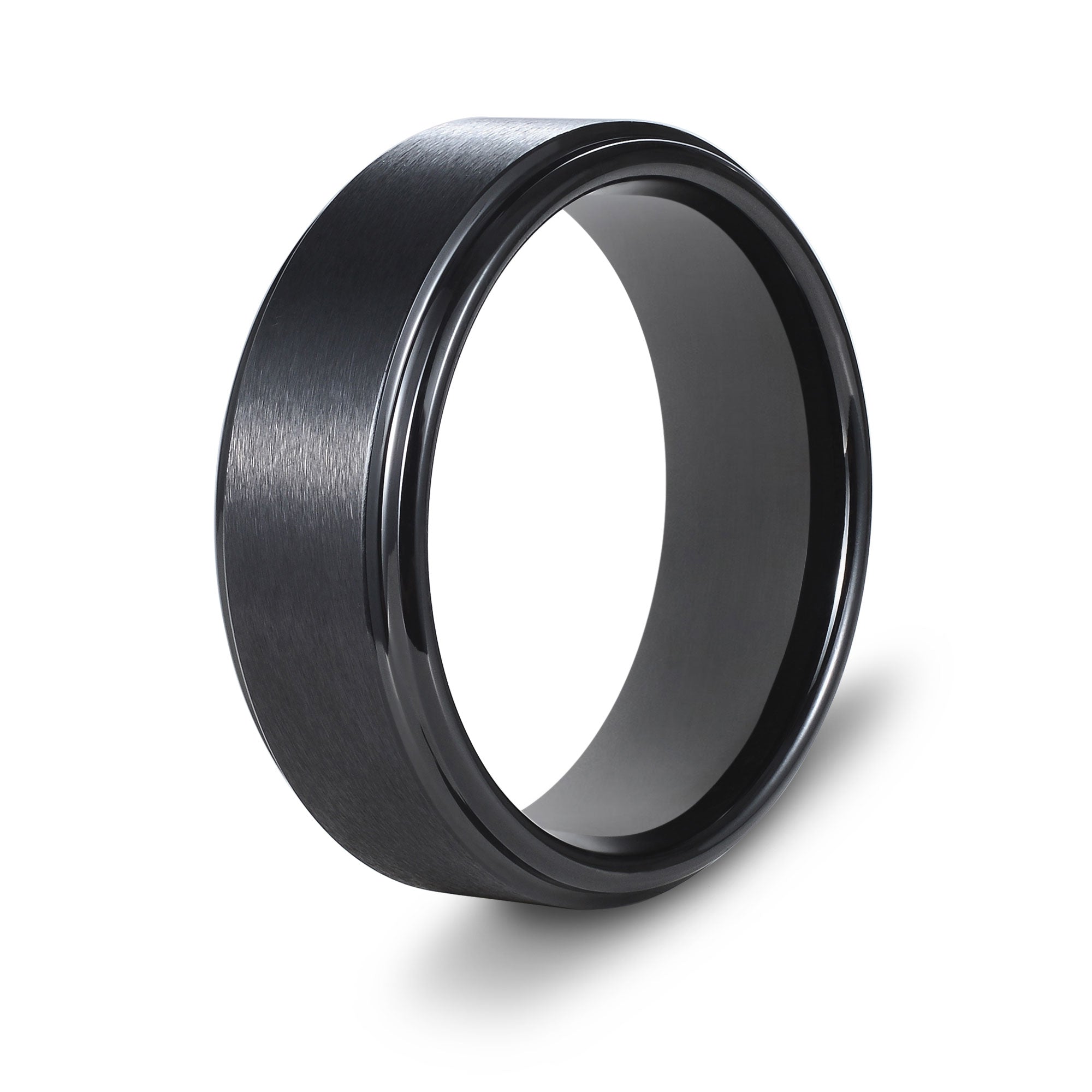 The Executive - Black Brushed Tungsten Ring