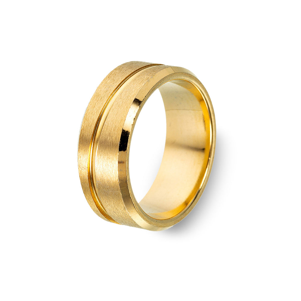 The Corsair - Brushed Beveled Titanium Ring